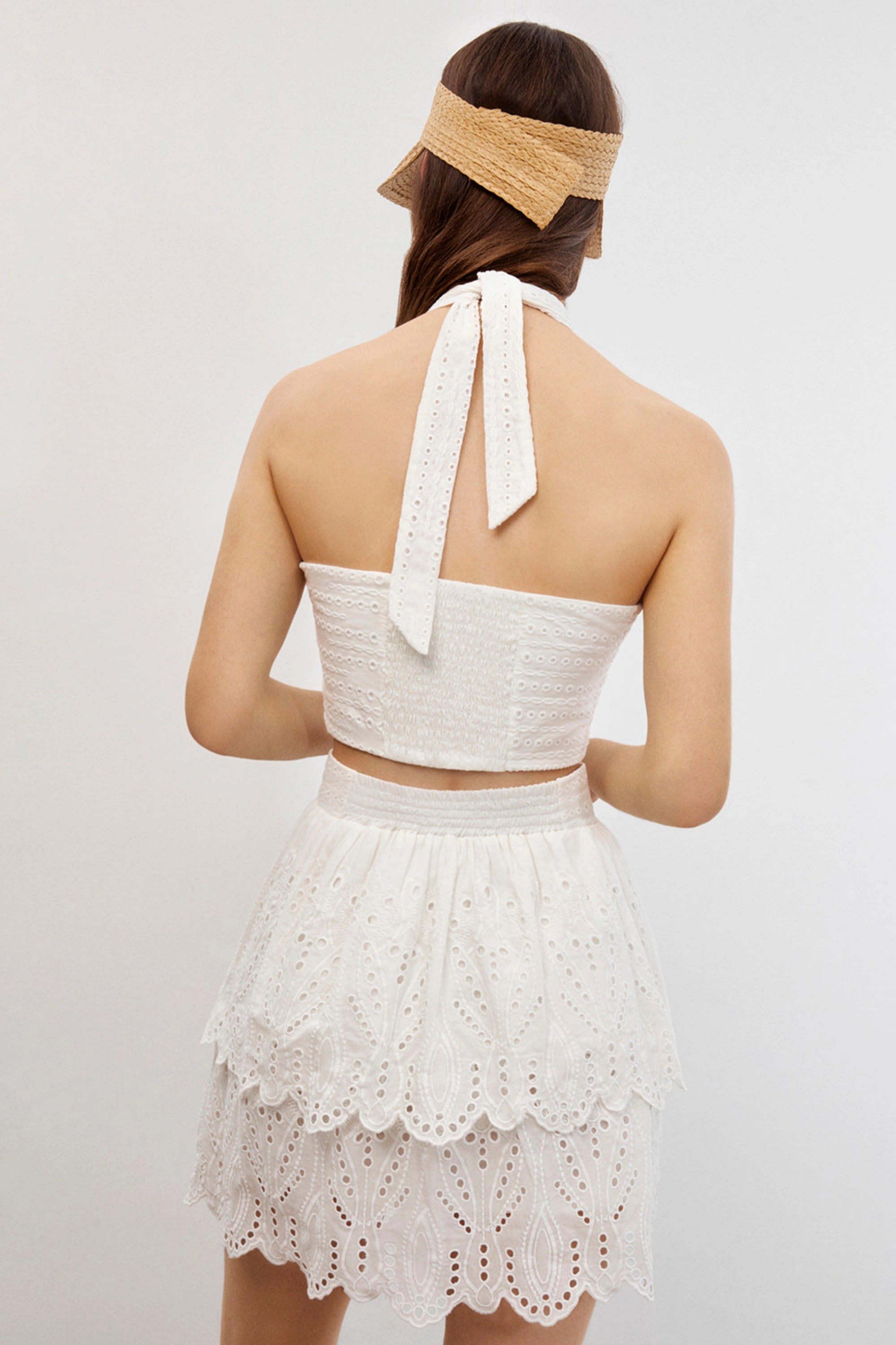 Eyelet Mini Skirt (Final Sale)