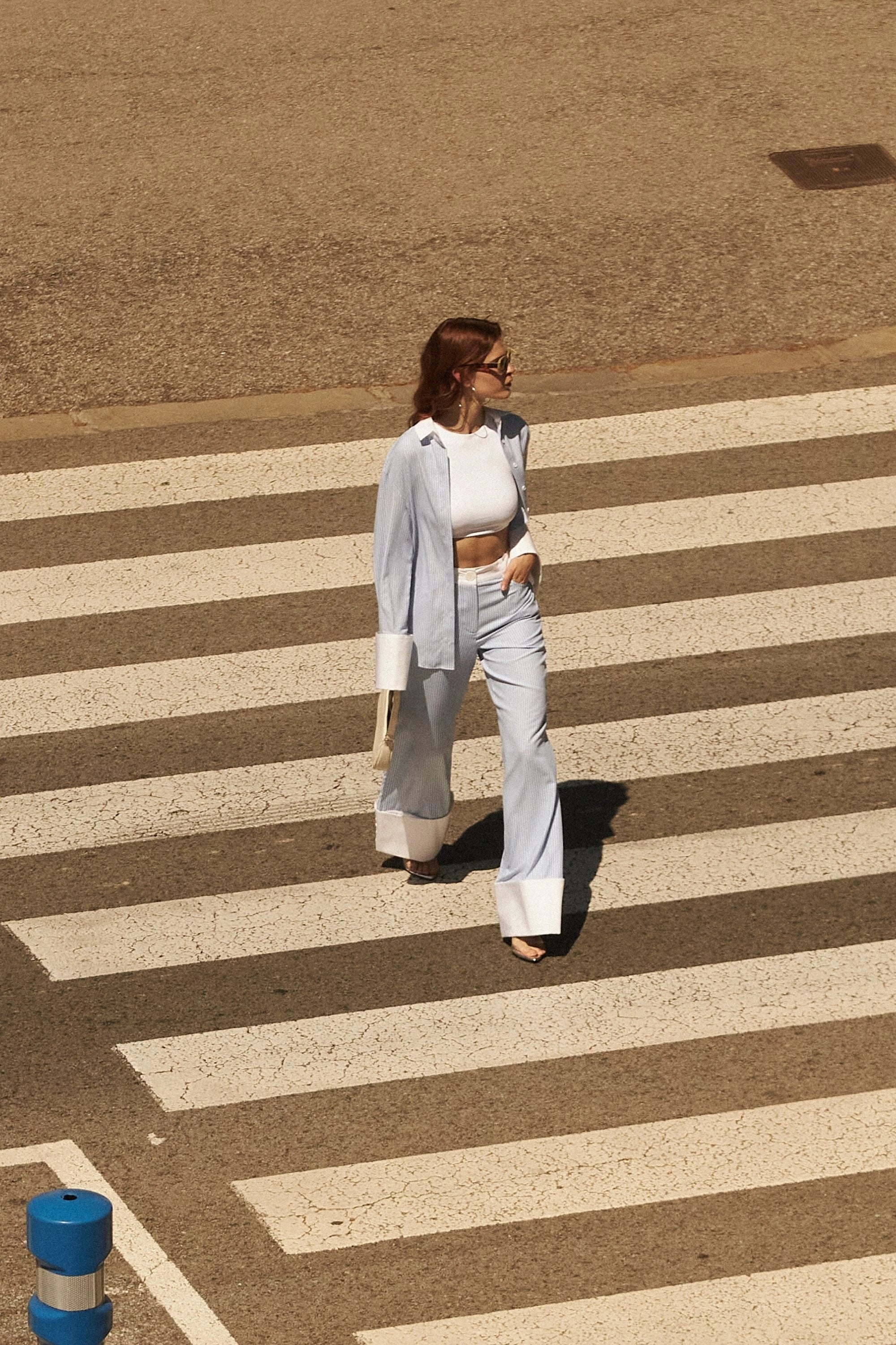 High Waist Striped Pants (Final Sale)