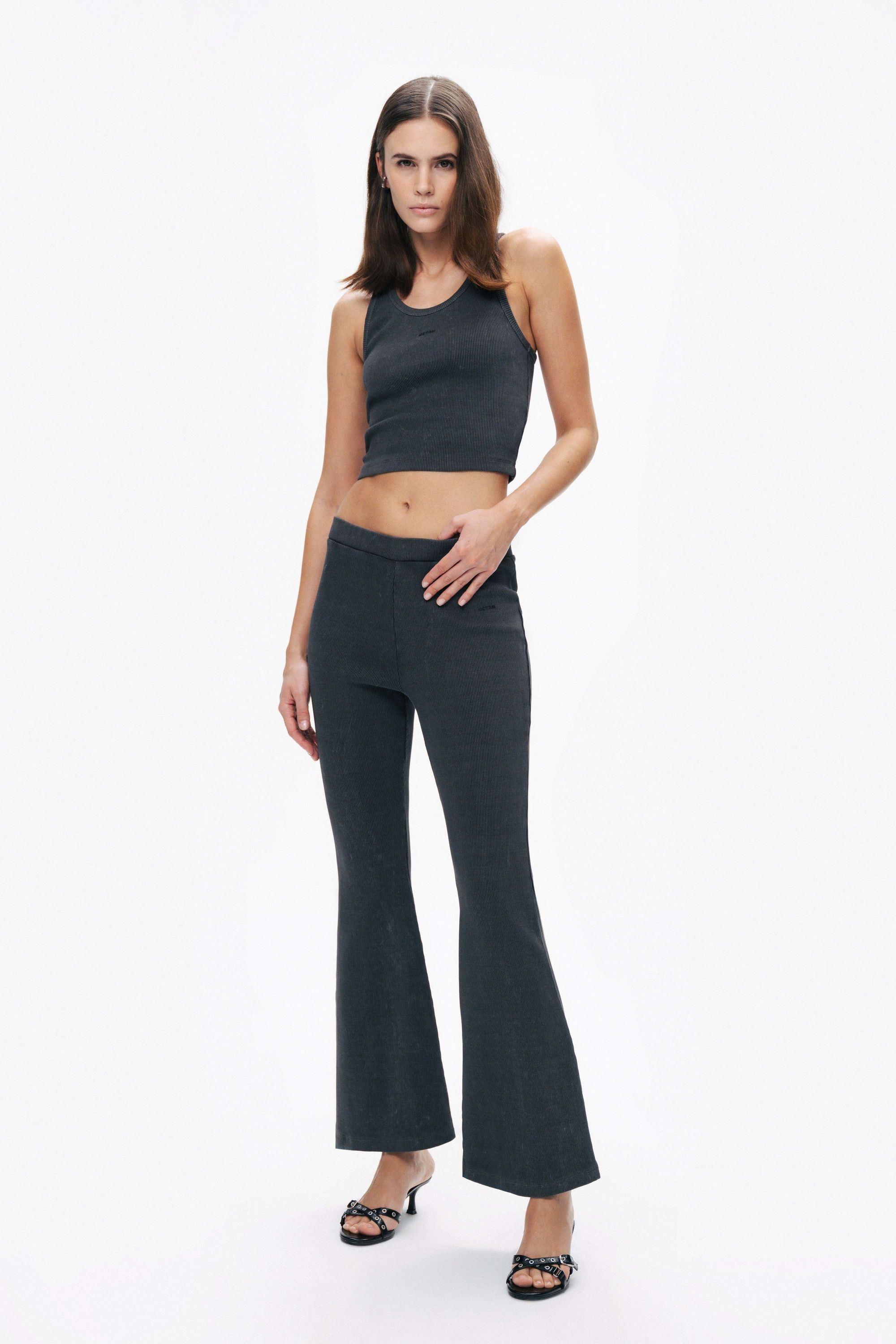 Anthracite Ribbed Crop Top