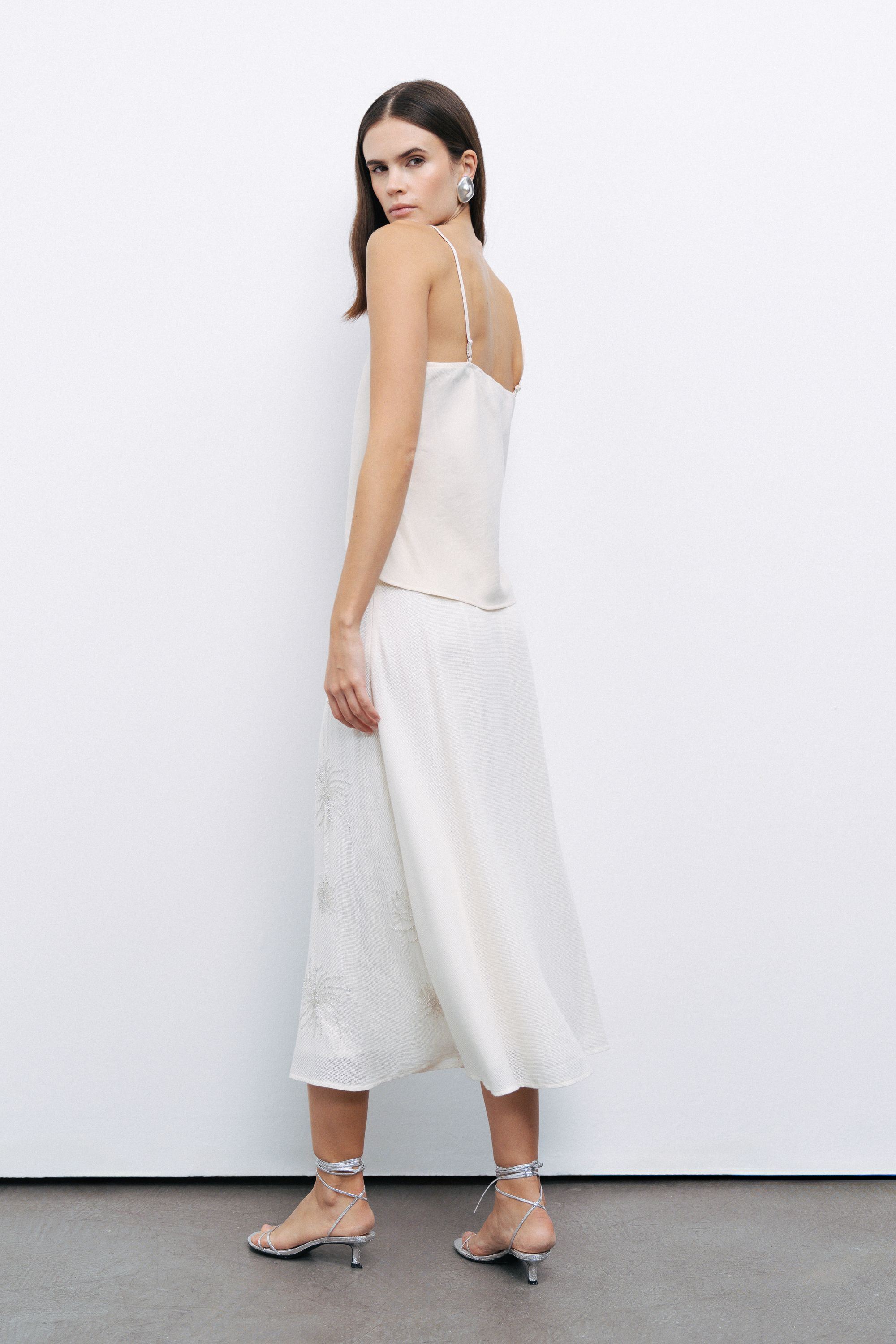 Ecru Rope Strap Woven Blouse