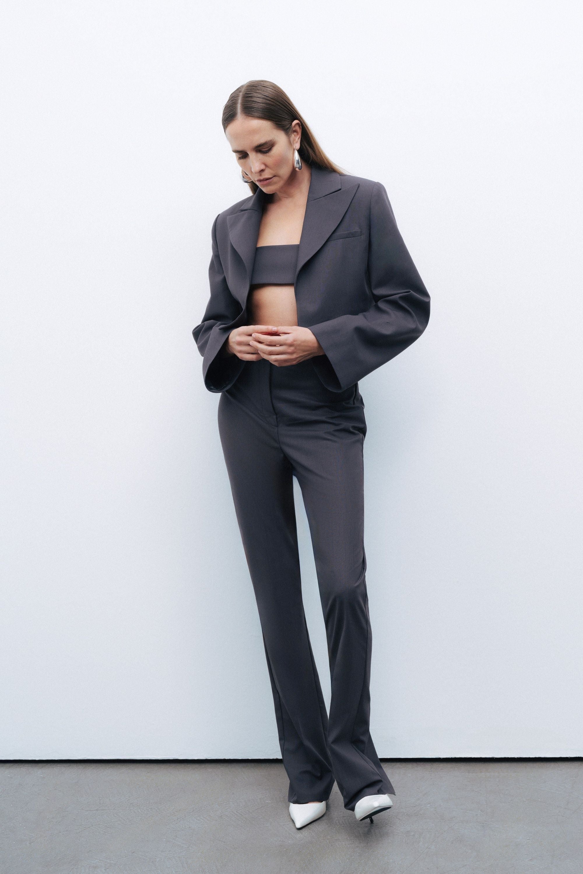 Slit-Detail Pants