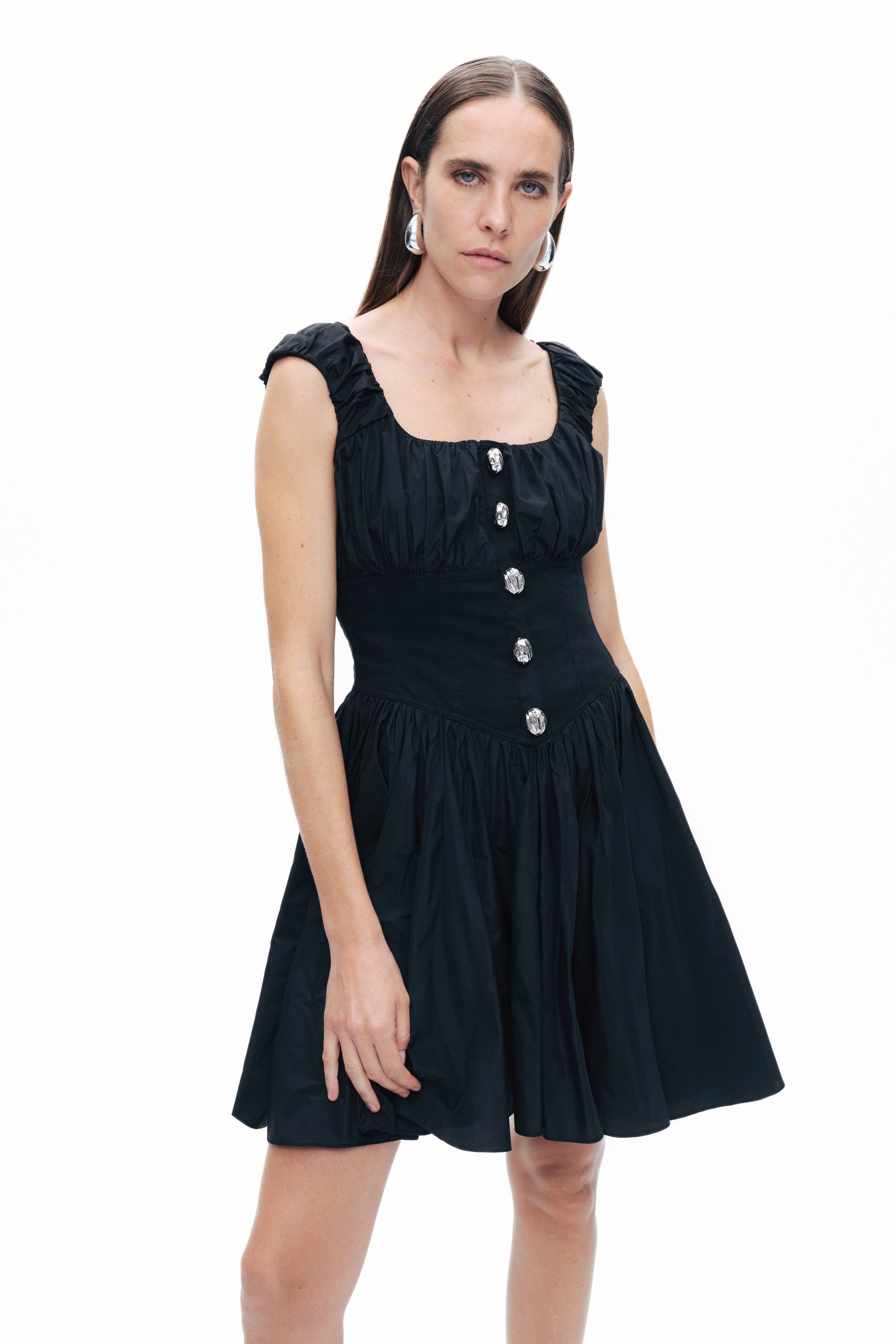 Black Corset Design Mini Dress