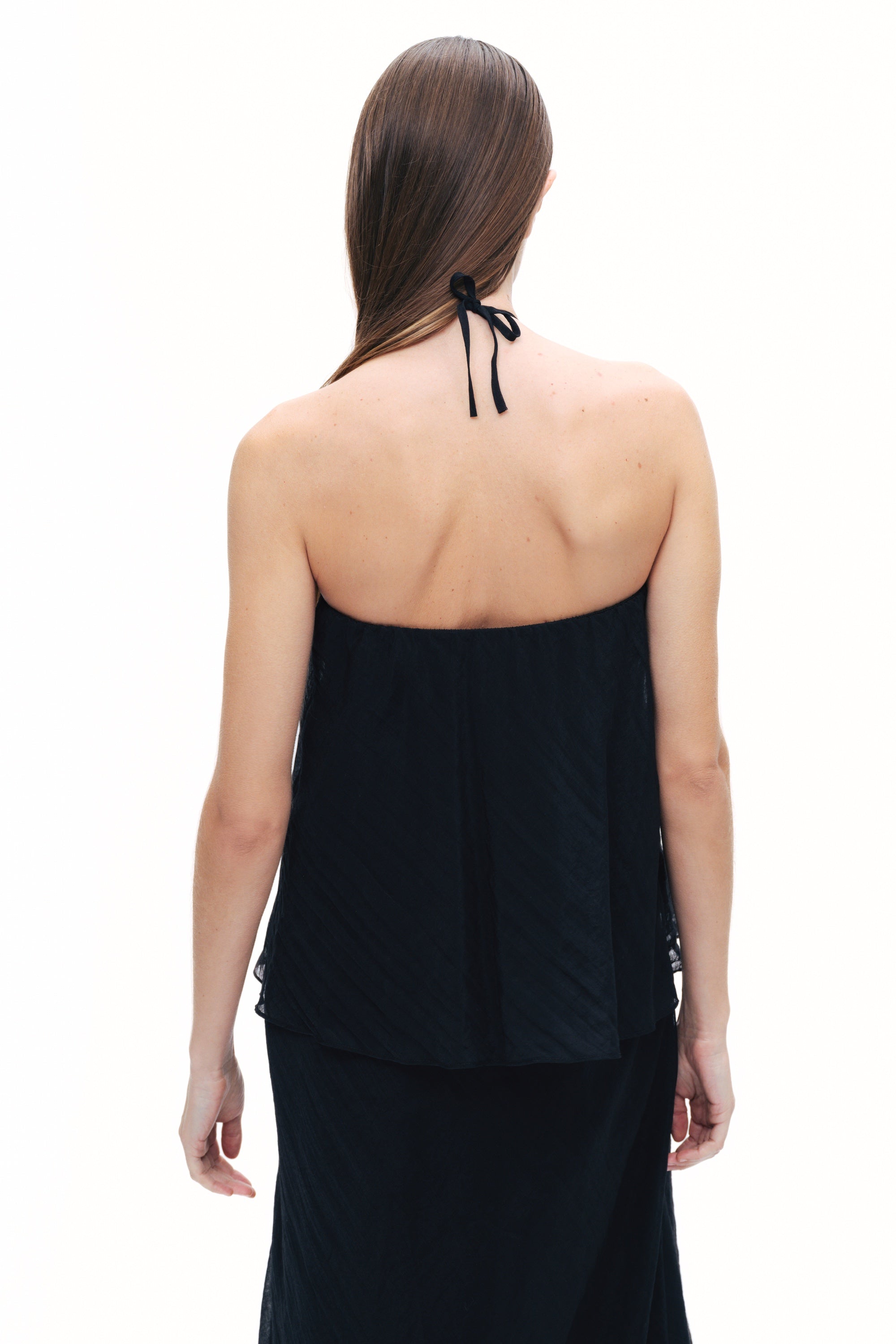 Black Halter Neck Maxi Dress