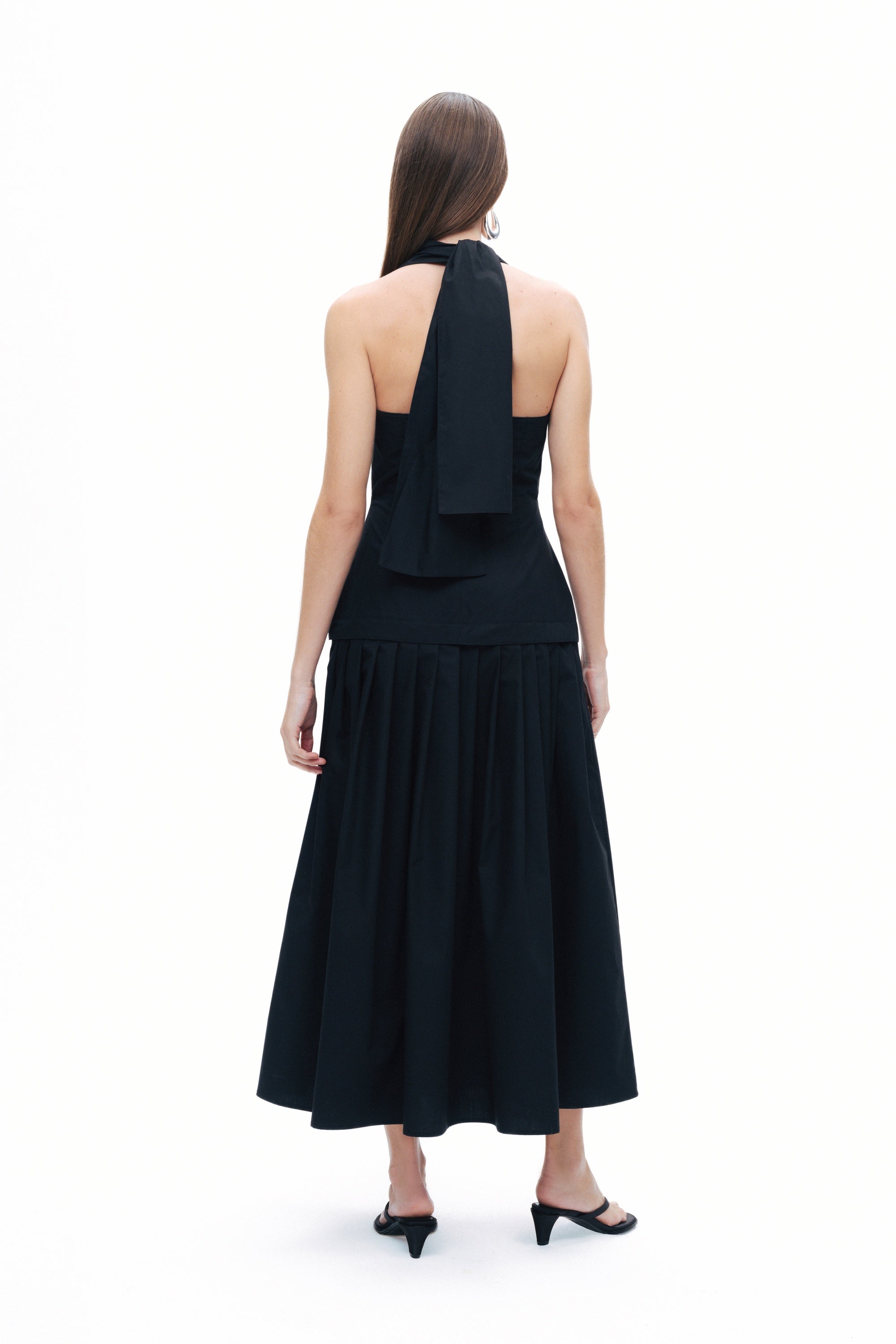 Black Halter Neck Maxi Dress