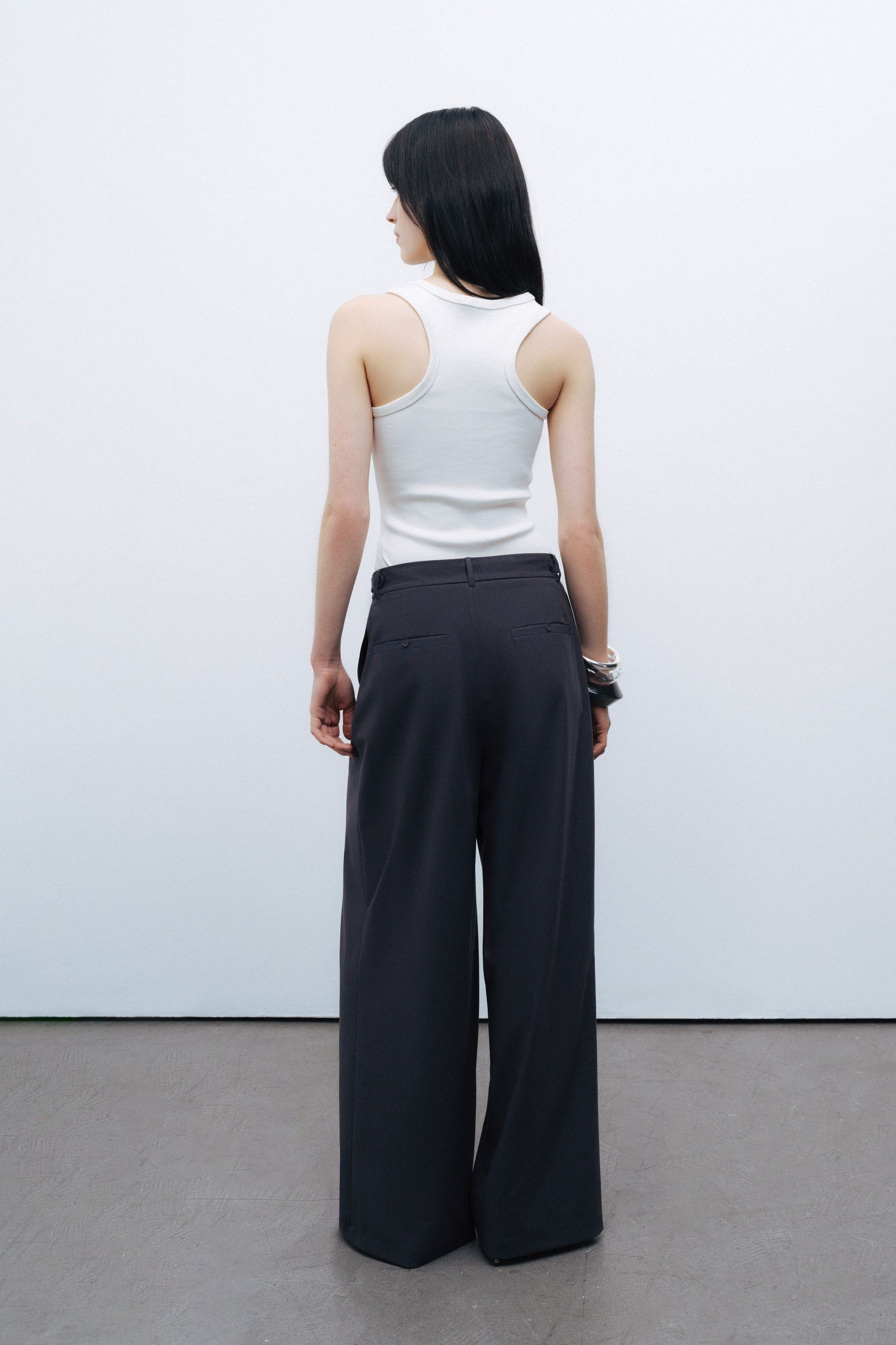 Anthracite Belt Detailed Pants