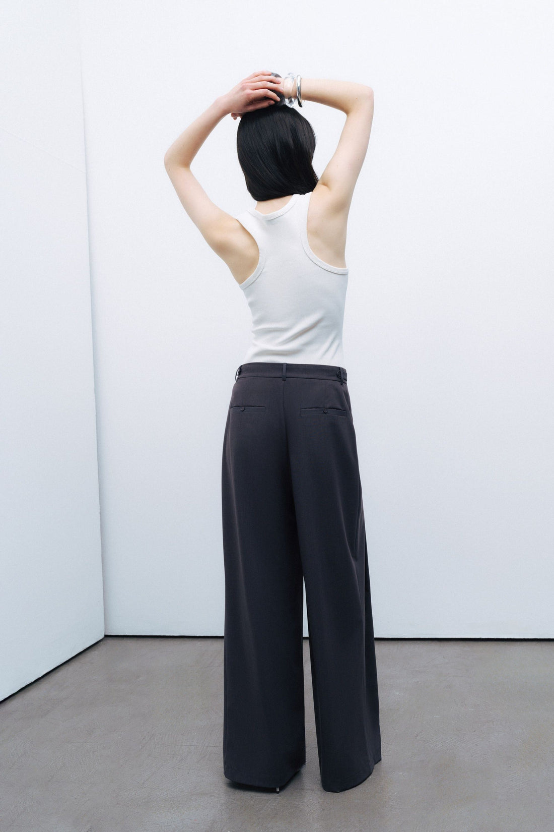 Anthracite Belt Detailed Pants