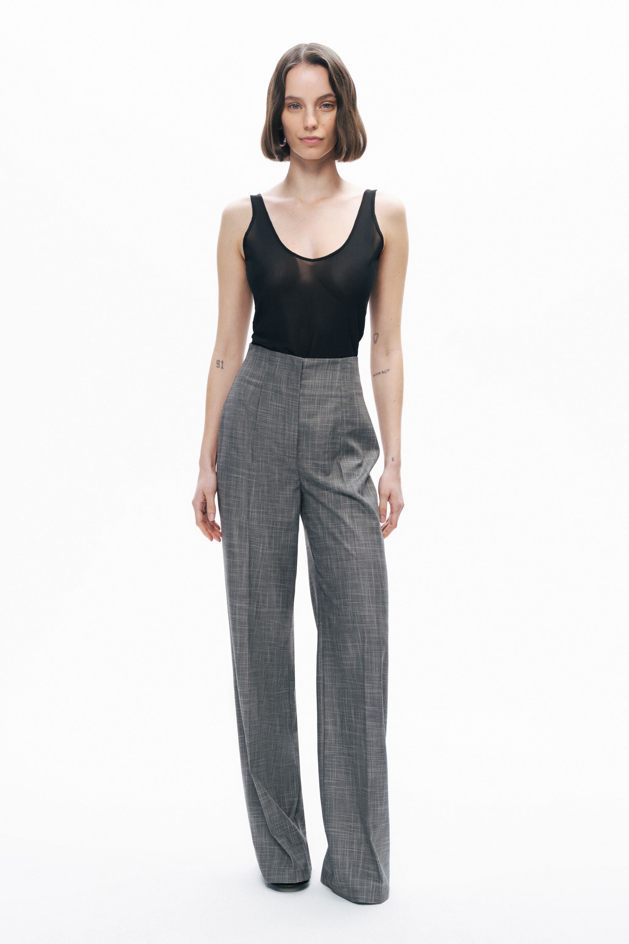Gray High Waist Pants