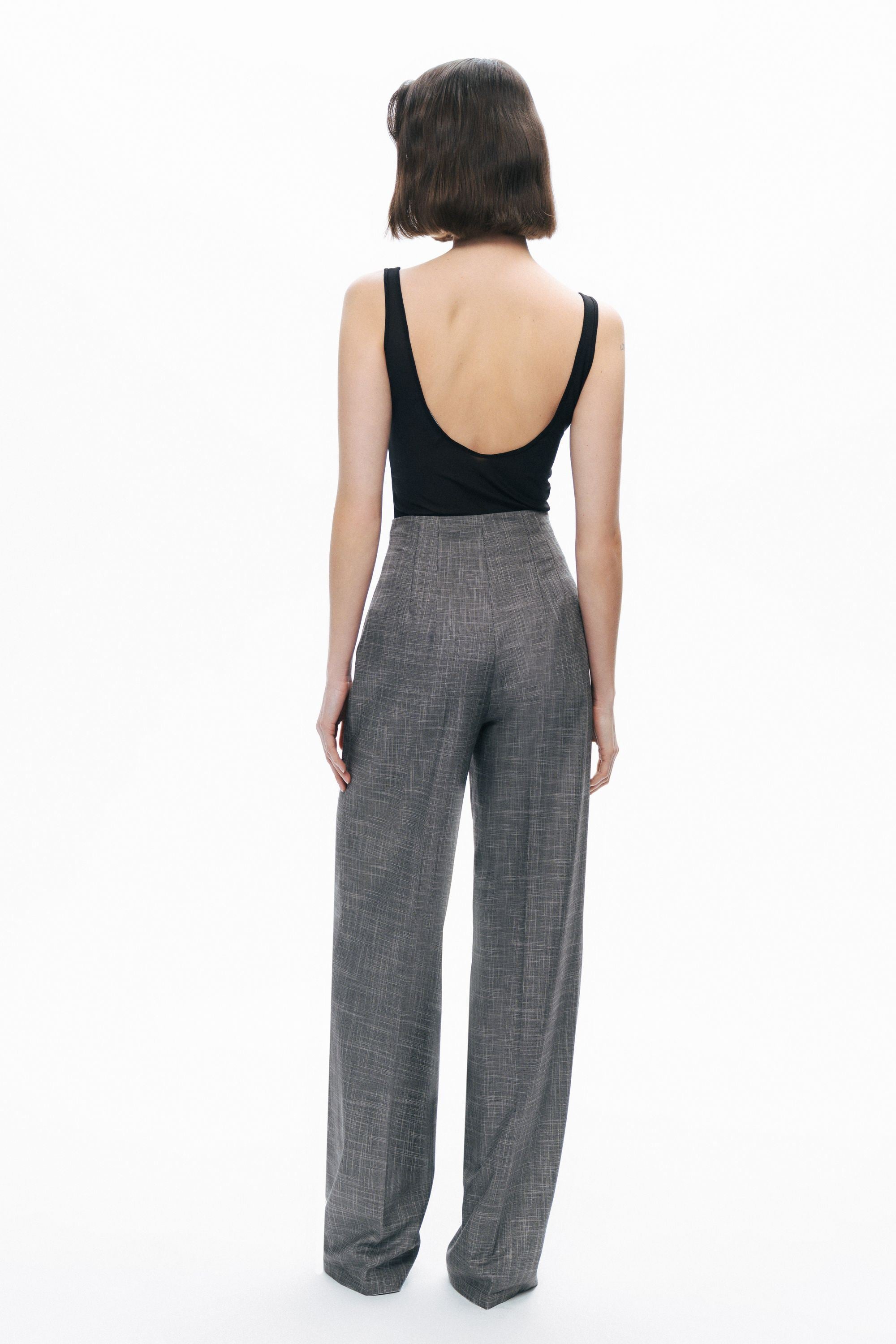 Gray High Waist Pants