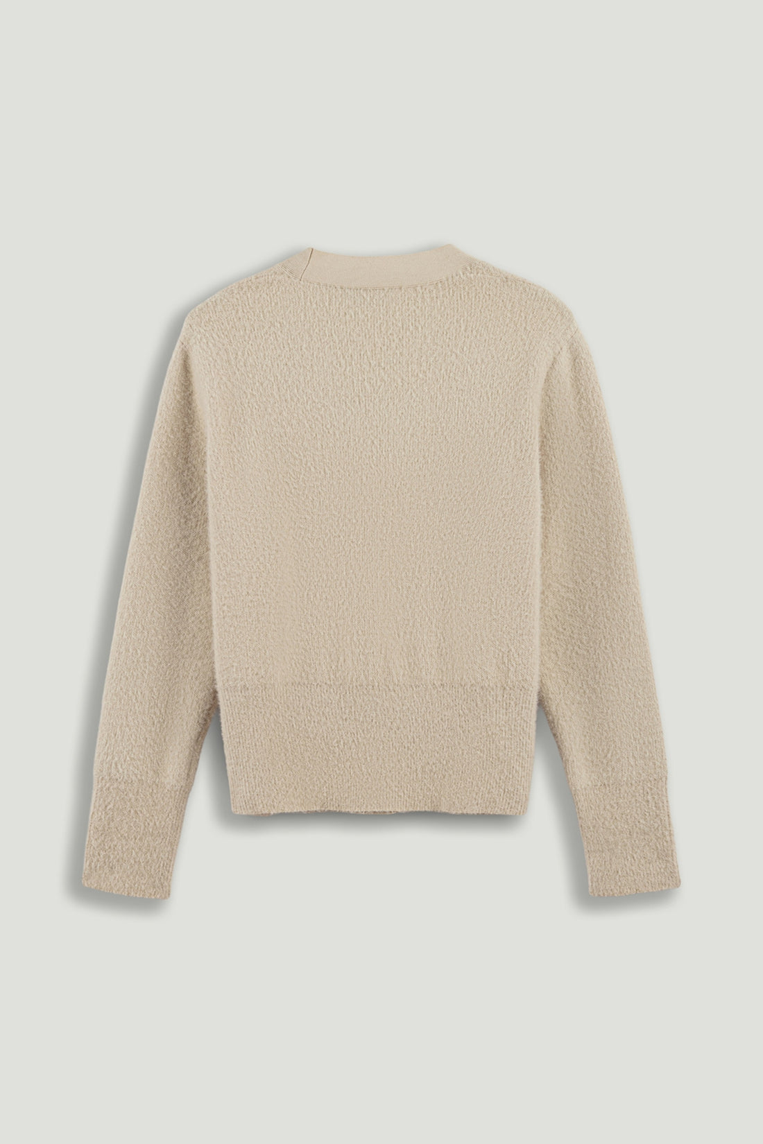 Pearl-Button V-Neck Cardigan