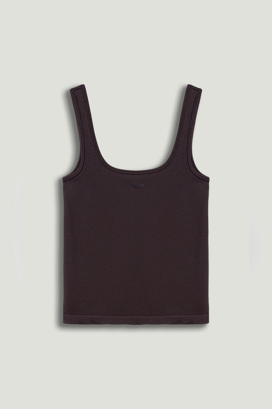 Brown Printed Sleeveless Crop Top