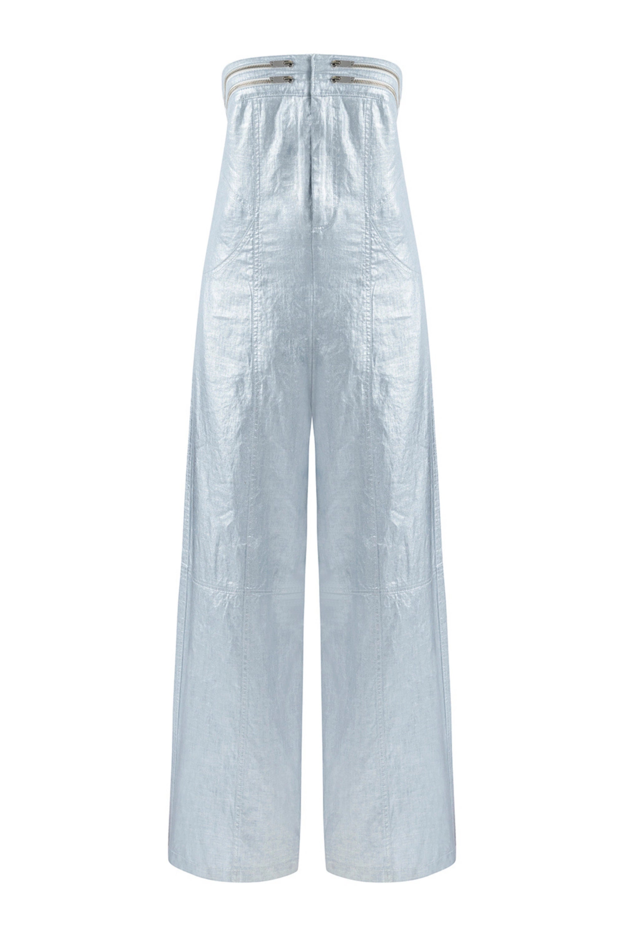Metallic Strapless Jumpsuit