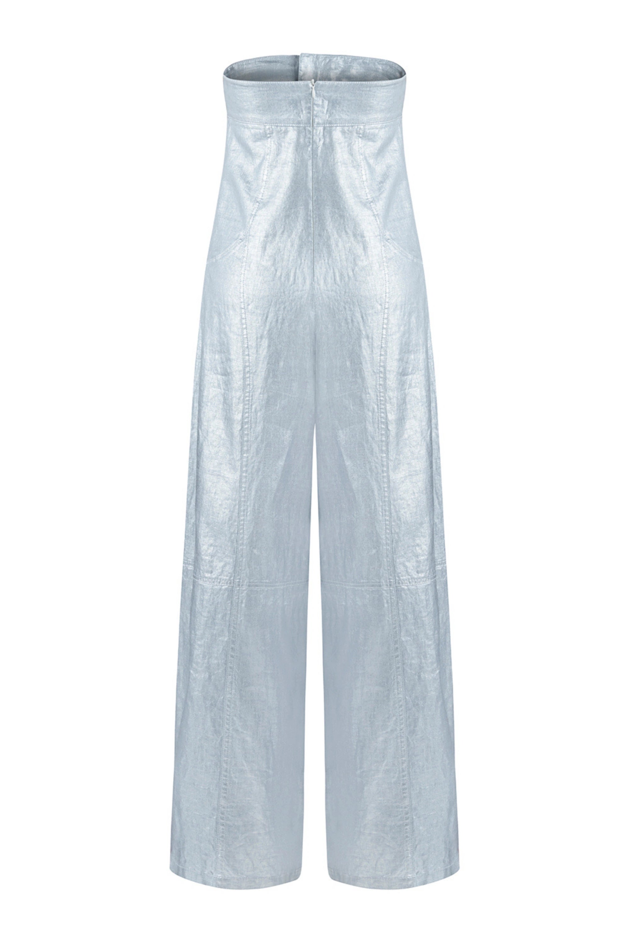 Metallic Strapless Jumpsuit