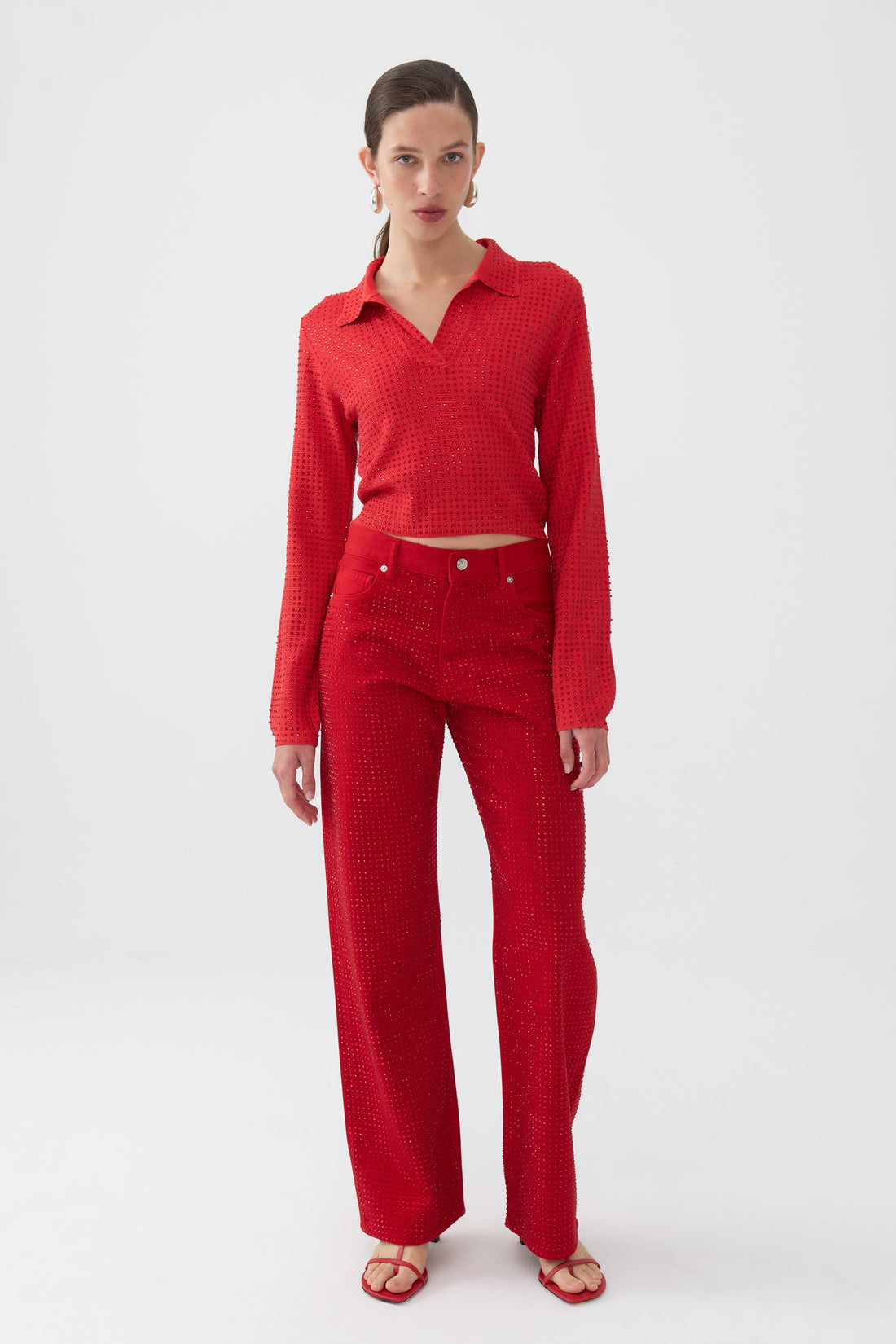 Stone Embroidered Jeans (Final Sale)