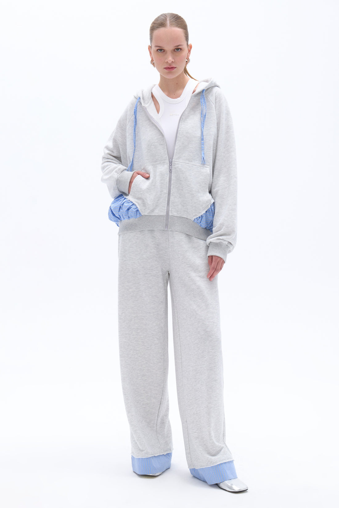 Mid Rise Pants with Garni Details (Final Sale)