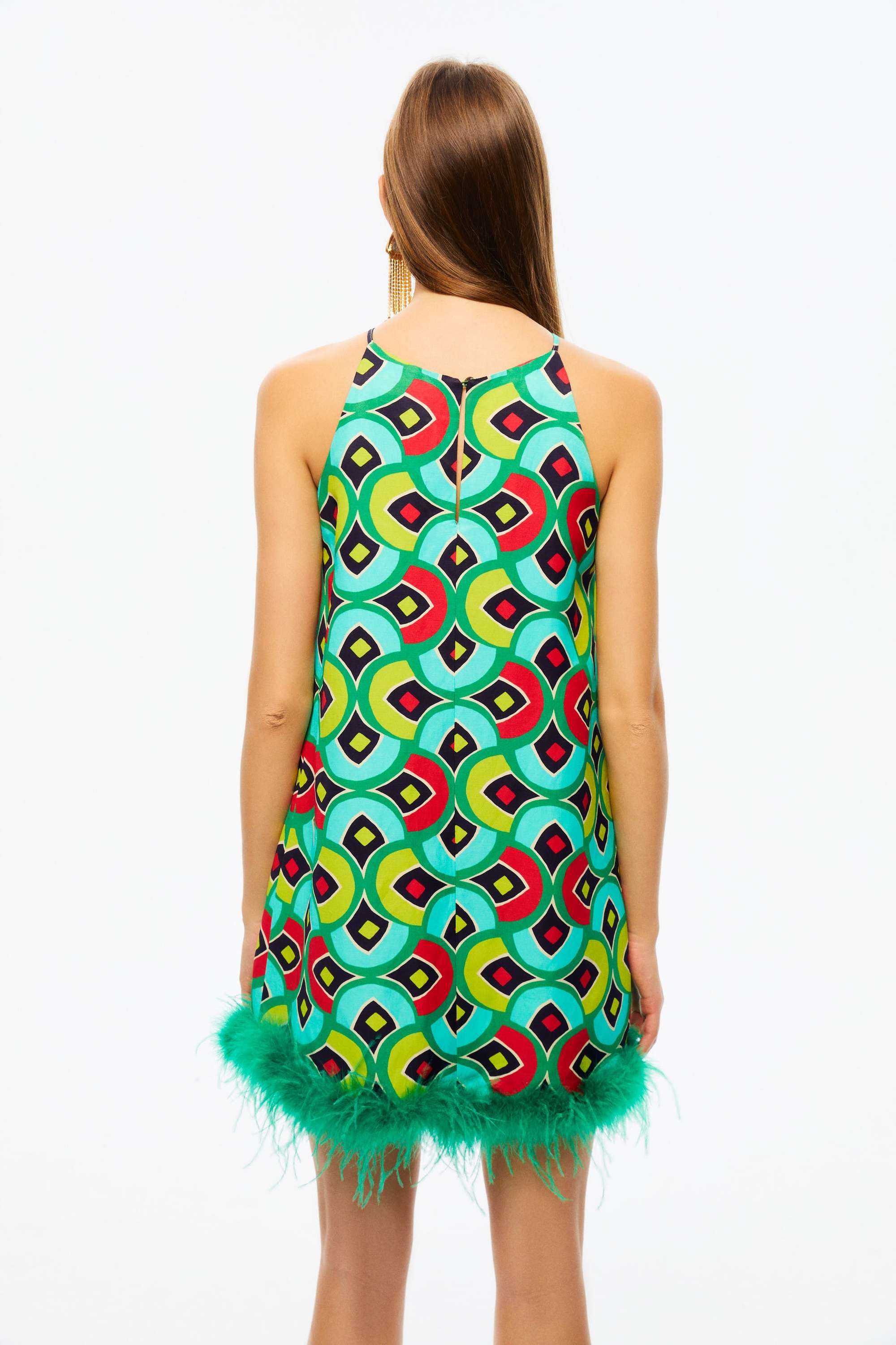 Feather Boa Mini Dress (Final Sale)