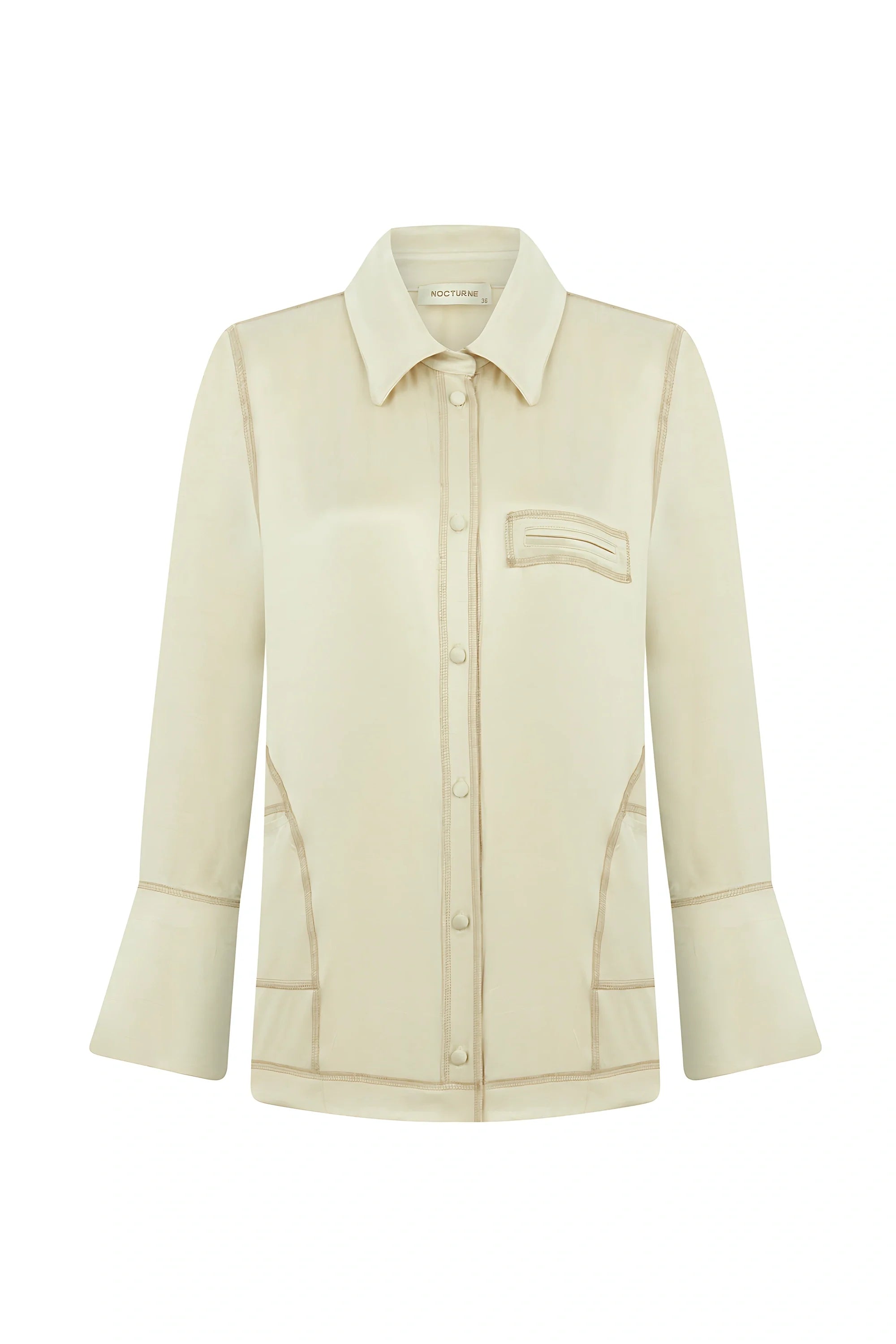 Contrast Topstitched Shirt (Final Sale)