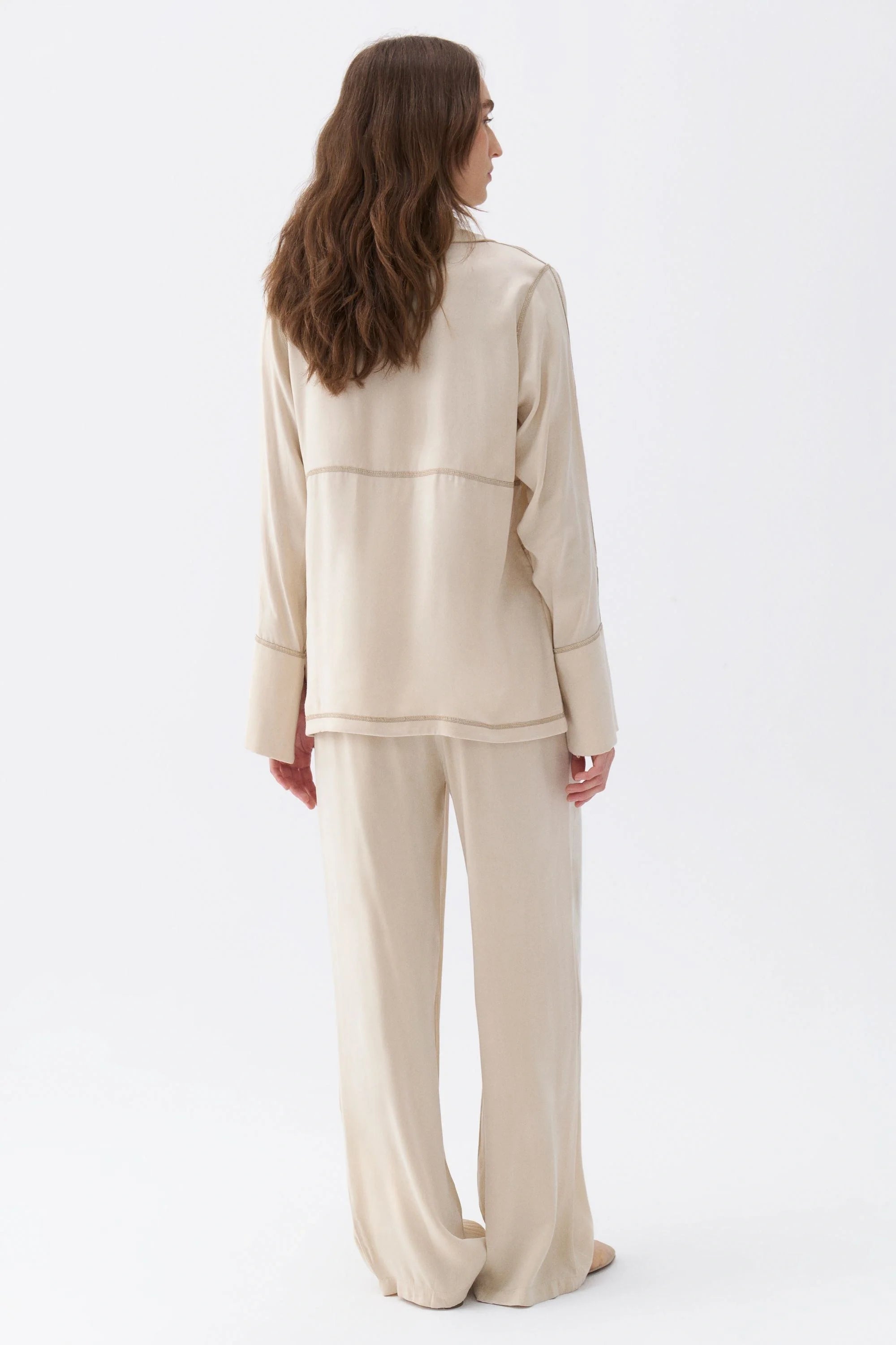 Contrast Topstitched Shirt (Final Sale)