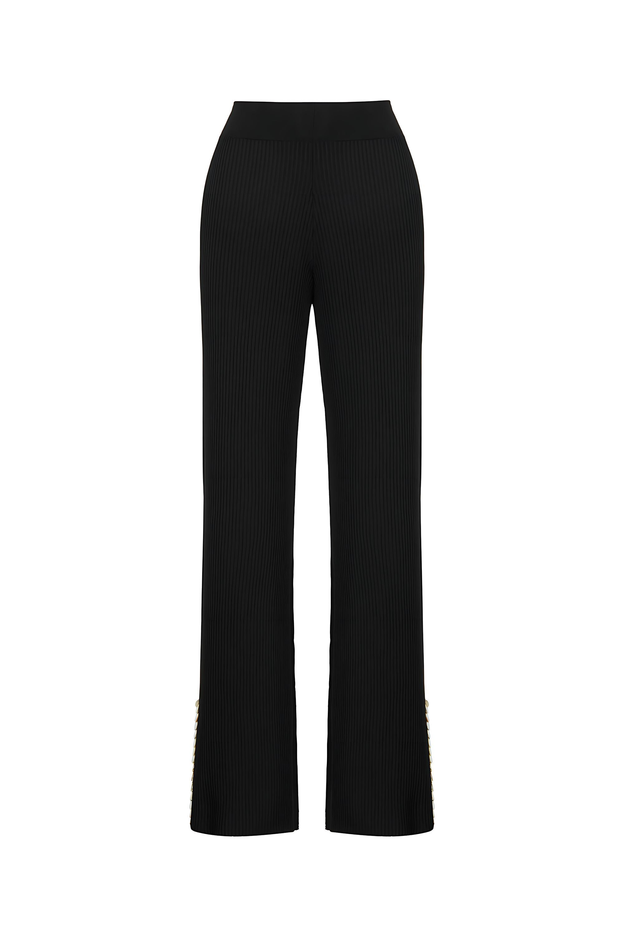 Mother of Pearl Beaded Knit Pants (Final Sale)