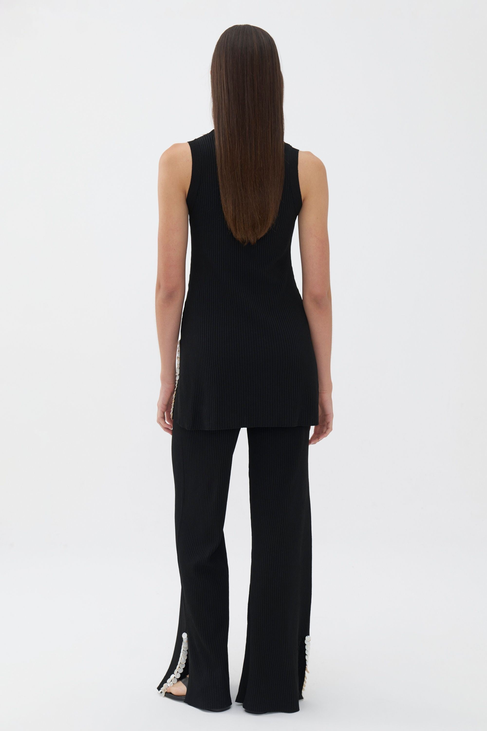 Mother of Pearl Beaded Knit Top (Final Sale)