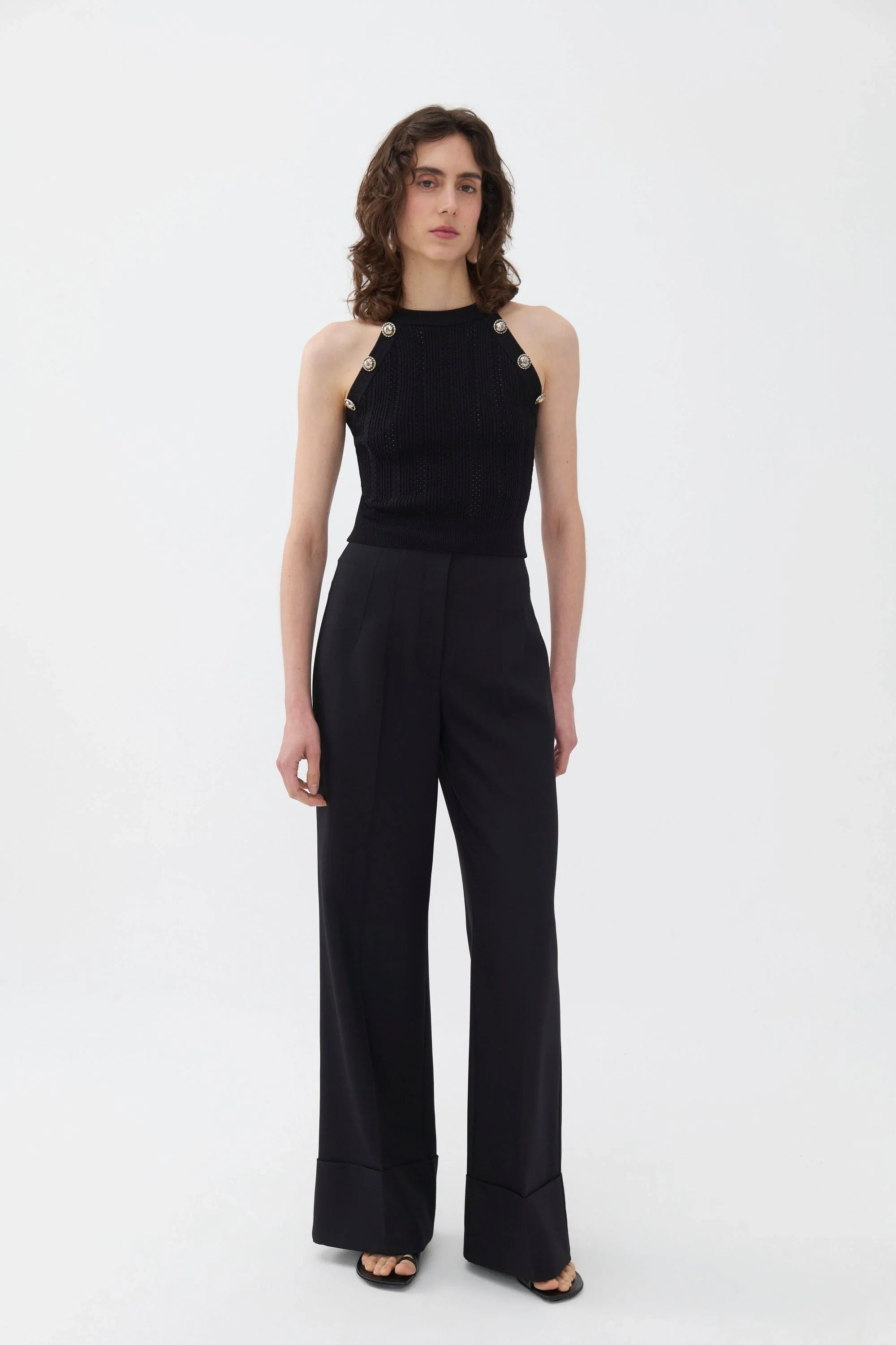 Halter Neck Knit Top (Final Sale)