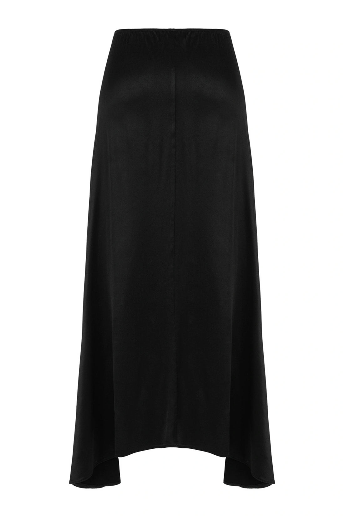 Black Asymmetrical Long Skirt