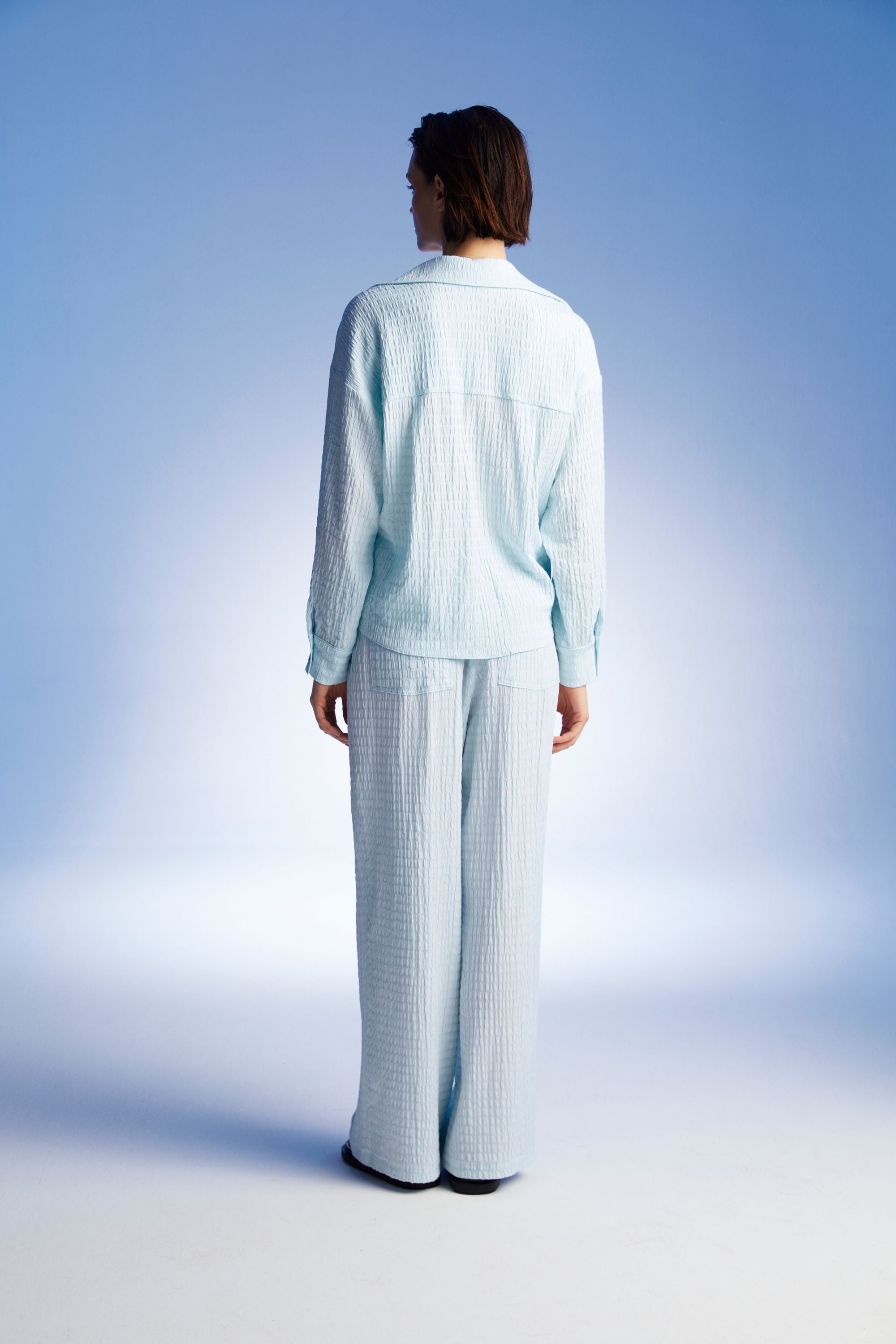 Textured Blouse with Front Knot (Final Sale)