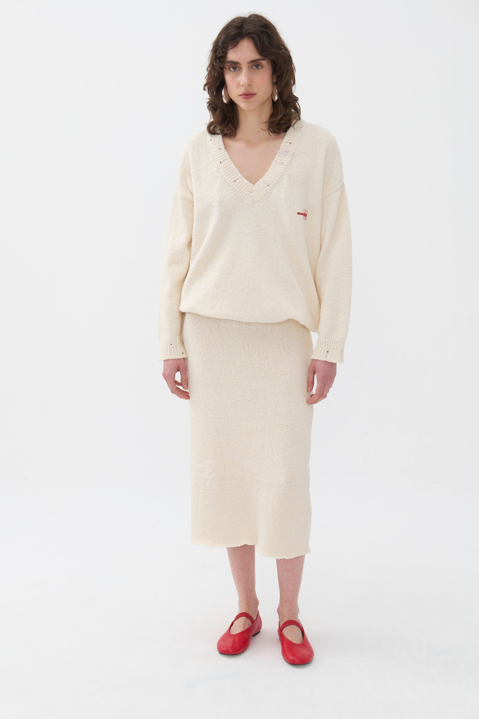 V-Neck Knit Sweater (Final Sale)