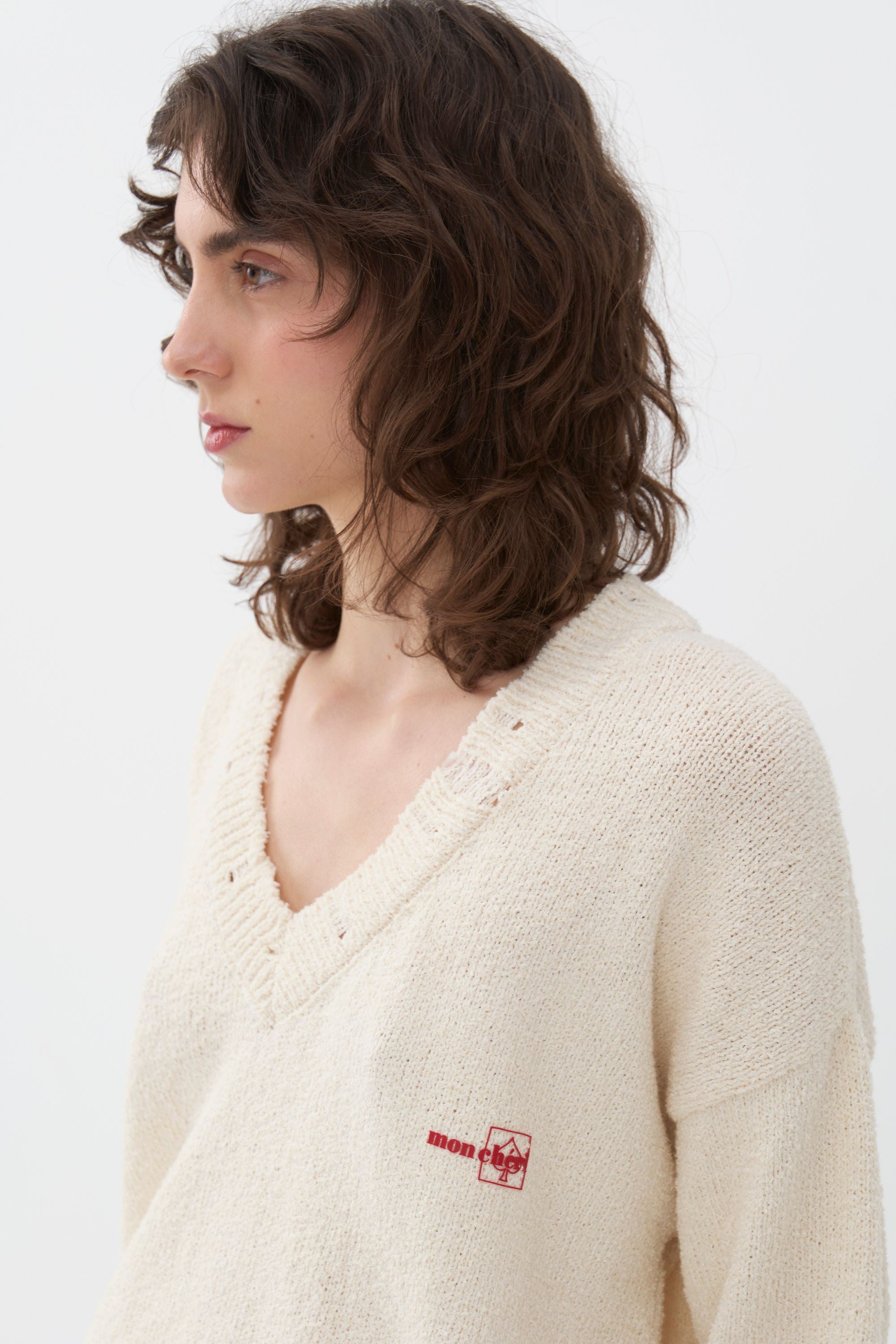 V-Neck Knit Sweater (Final Sale)