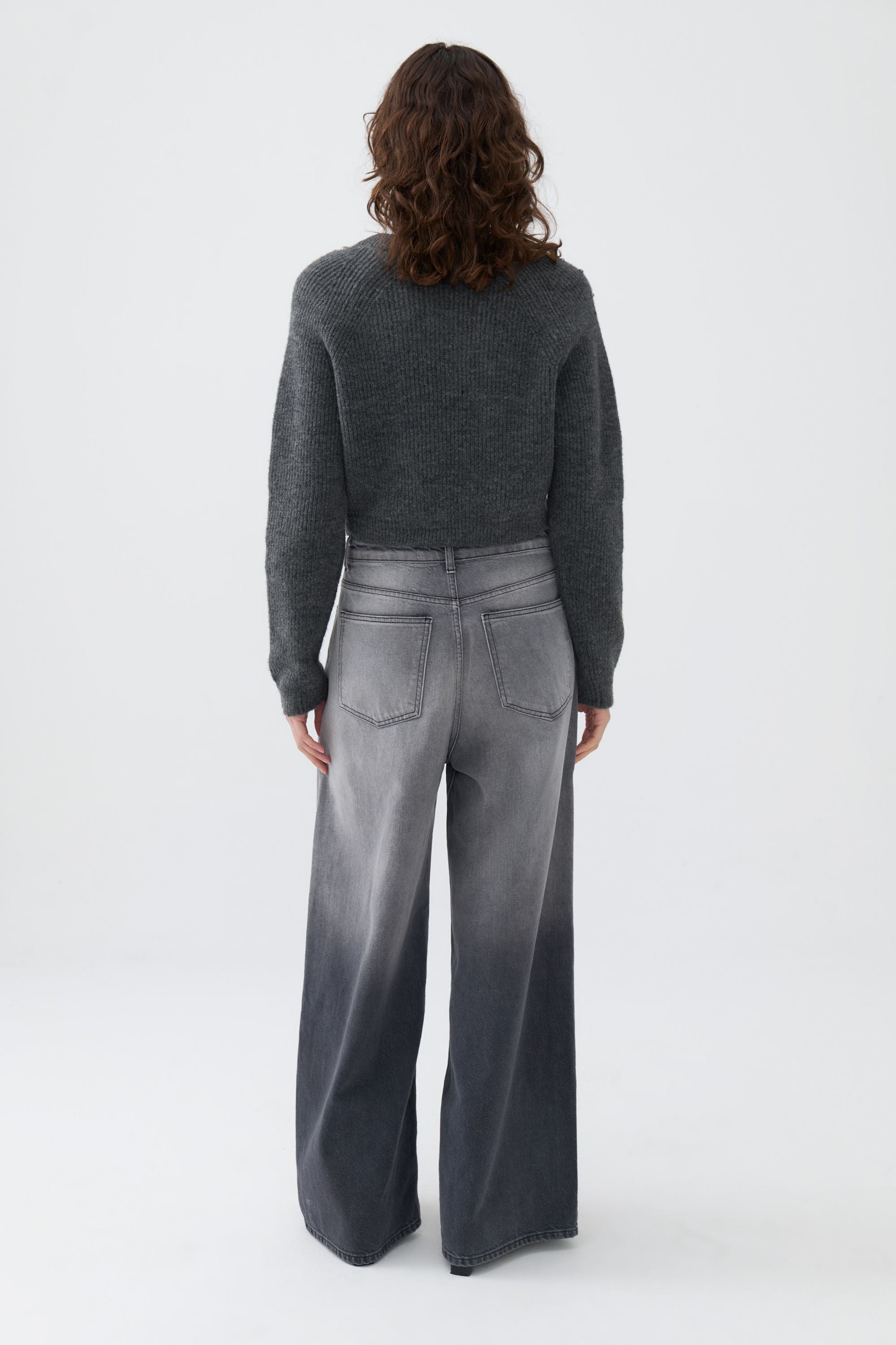 Stone Embellished Crop Sweater (Final Sale)