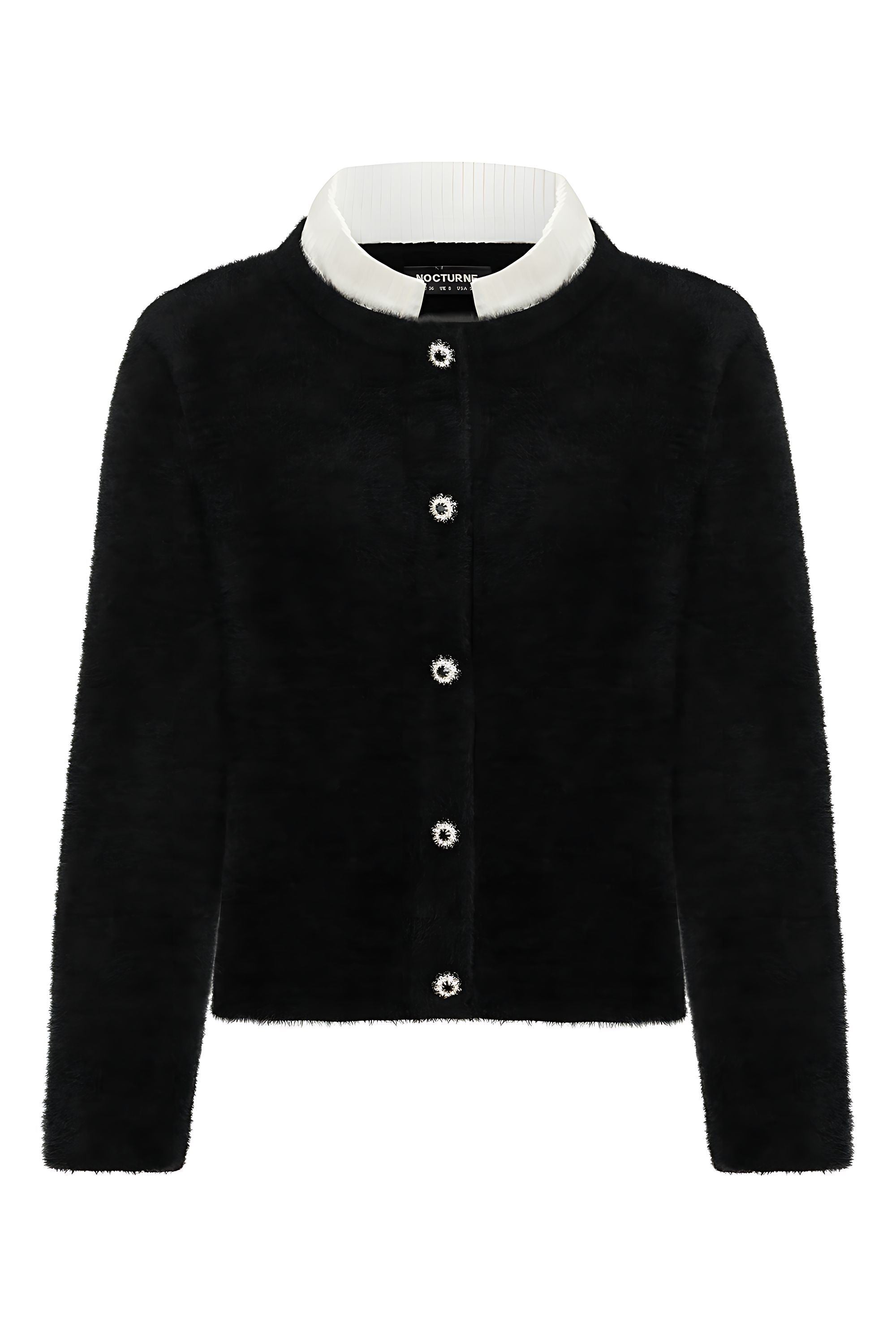 Crystal Embellished Buttoned Cardigan (Final Sale)