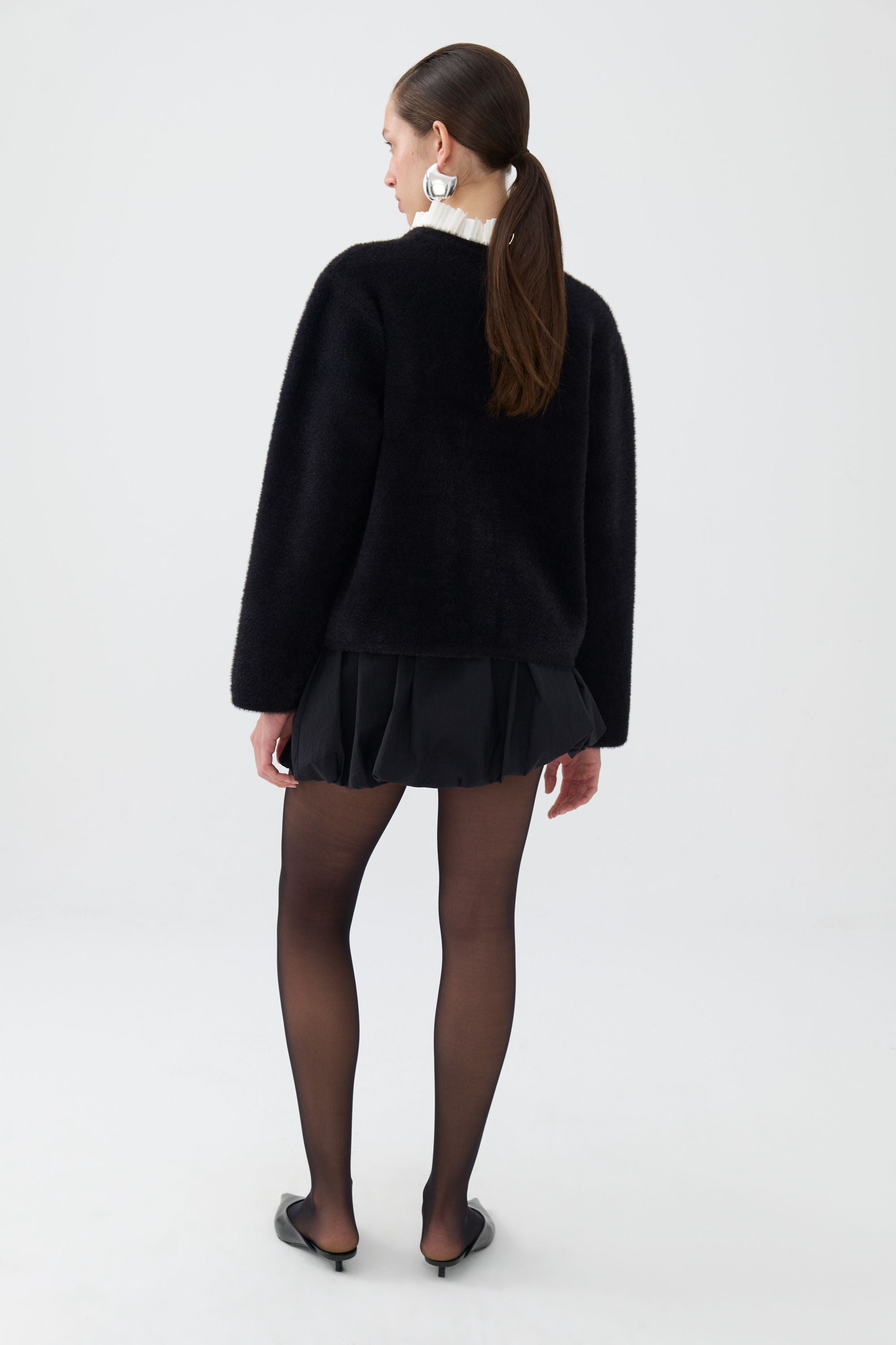 Crystal Embellished Buttoned Cardigan (Final Sale)