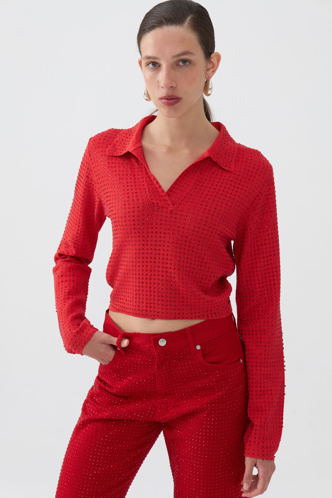 Knit Polo Top (Final Sale)