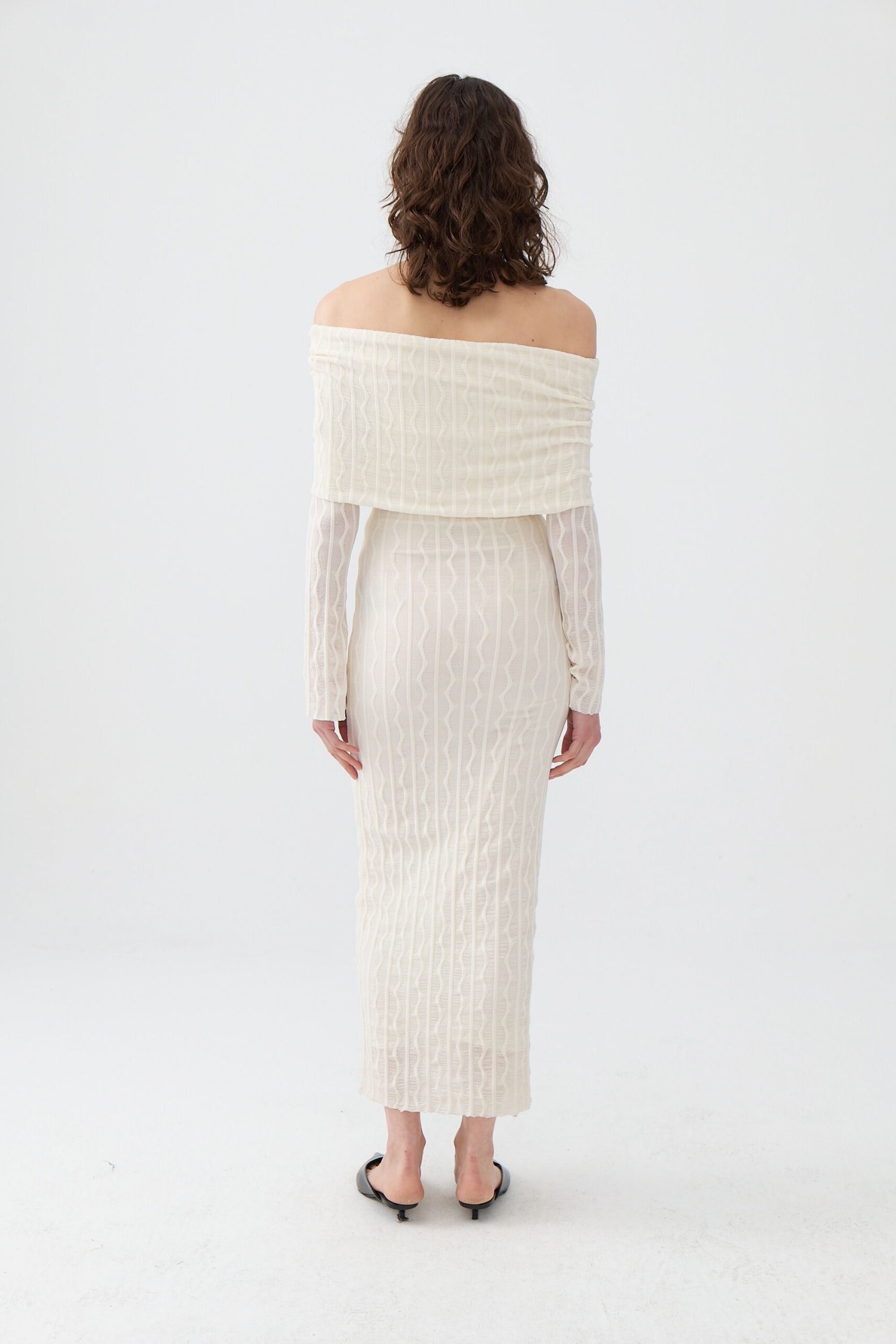 Off Shoulder Layered Design Dress (Final Sale)