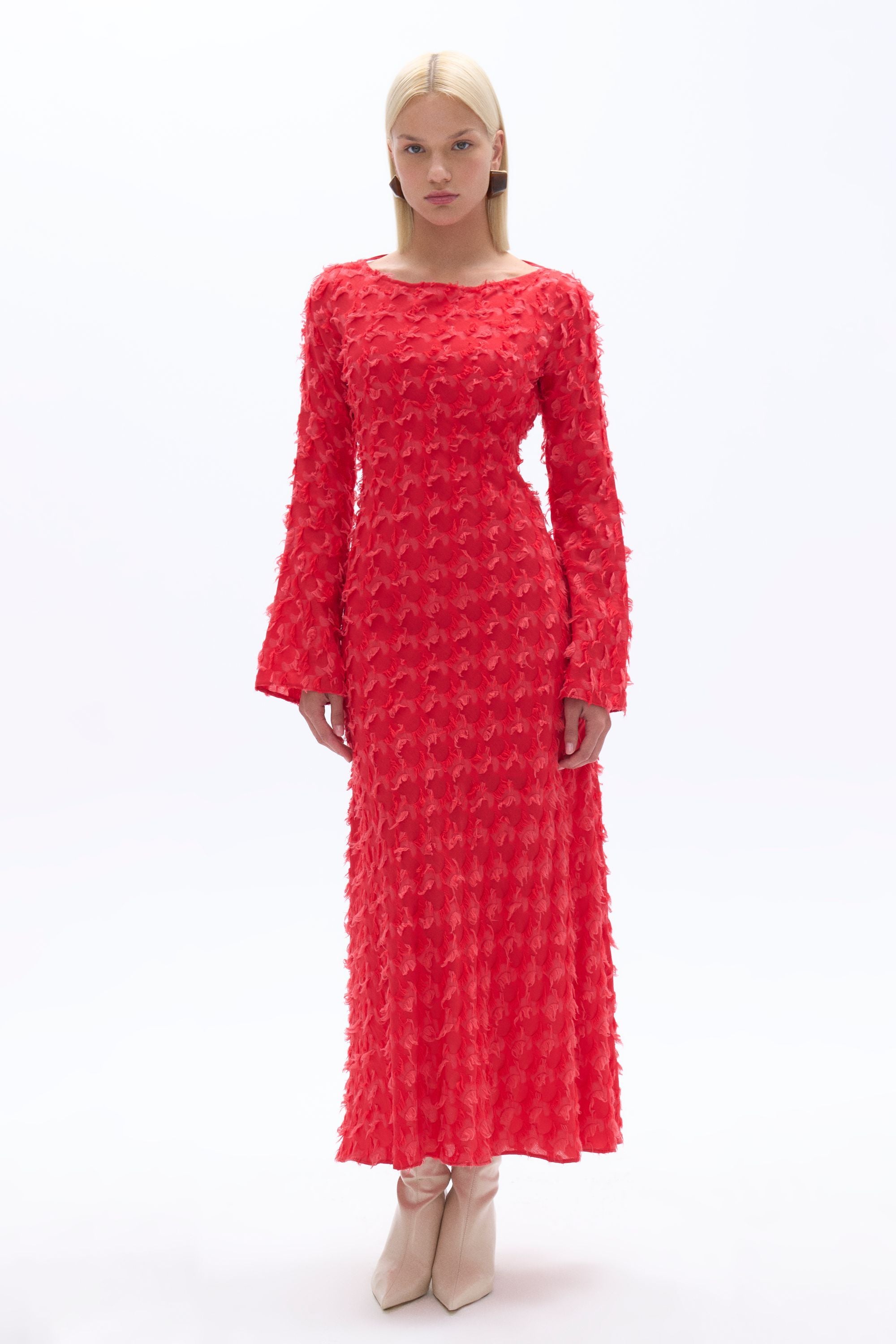 Backless Long Sleeve Maxi Dress (Final Sale)