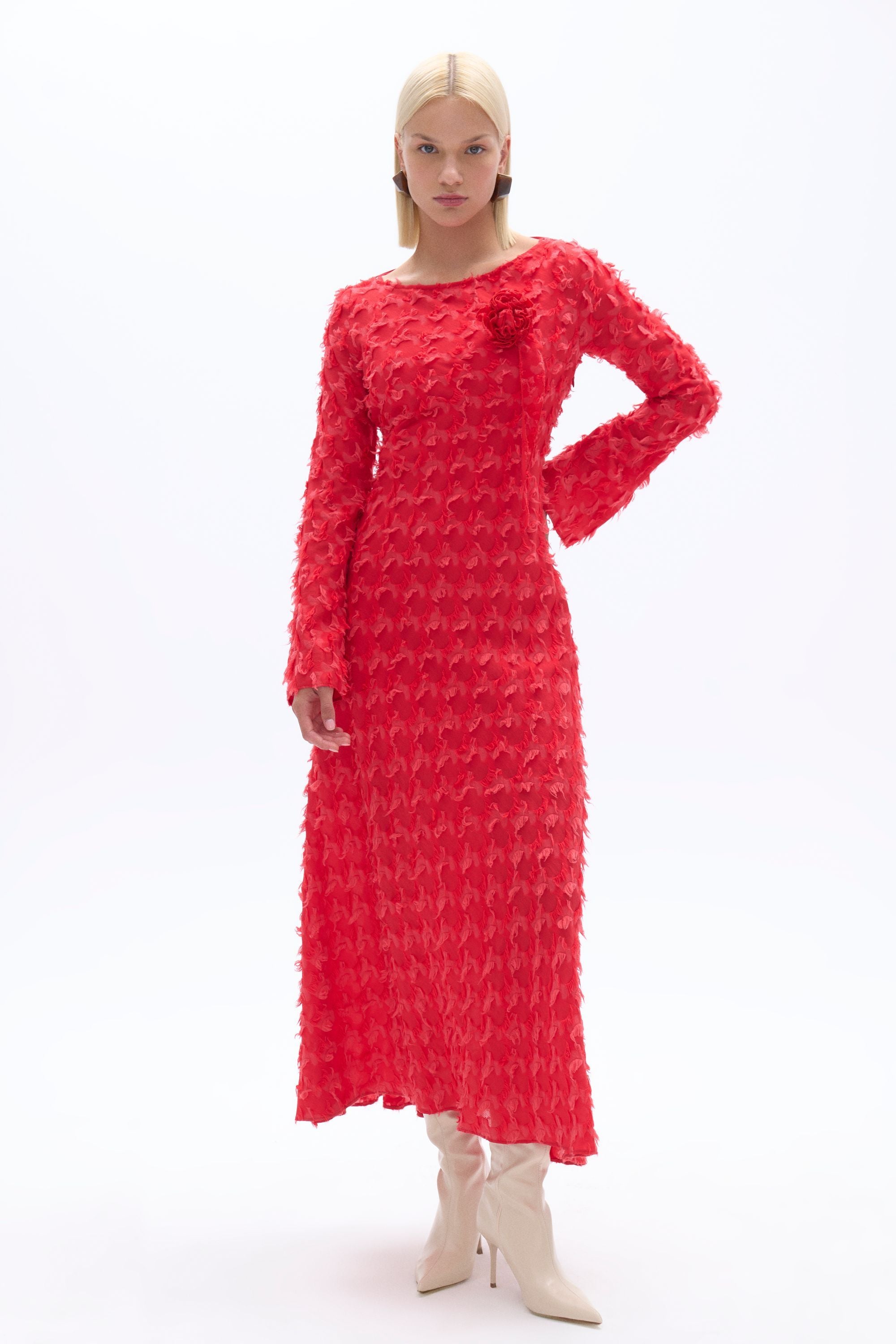 Backless Long Sleeve Maxi Dress (Final Sale)