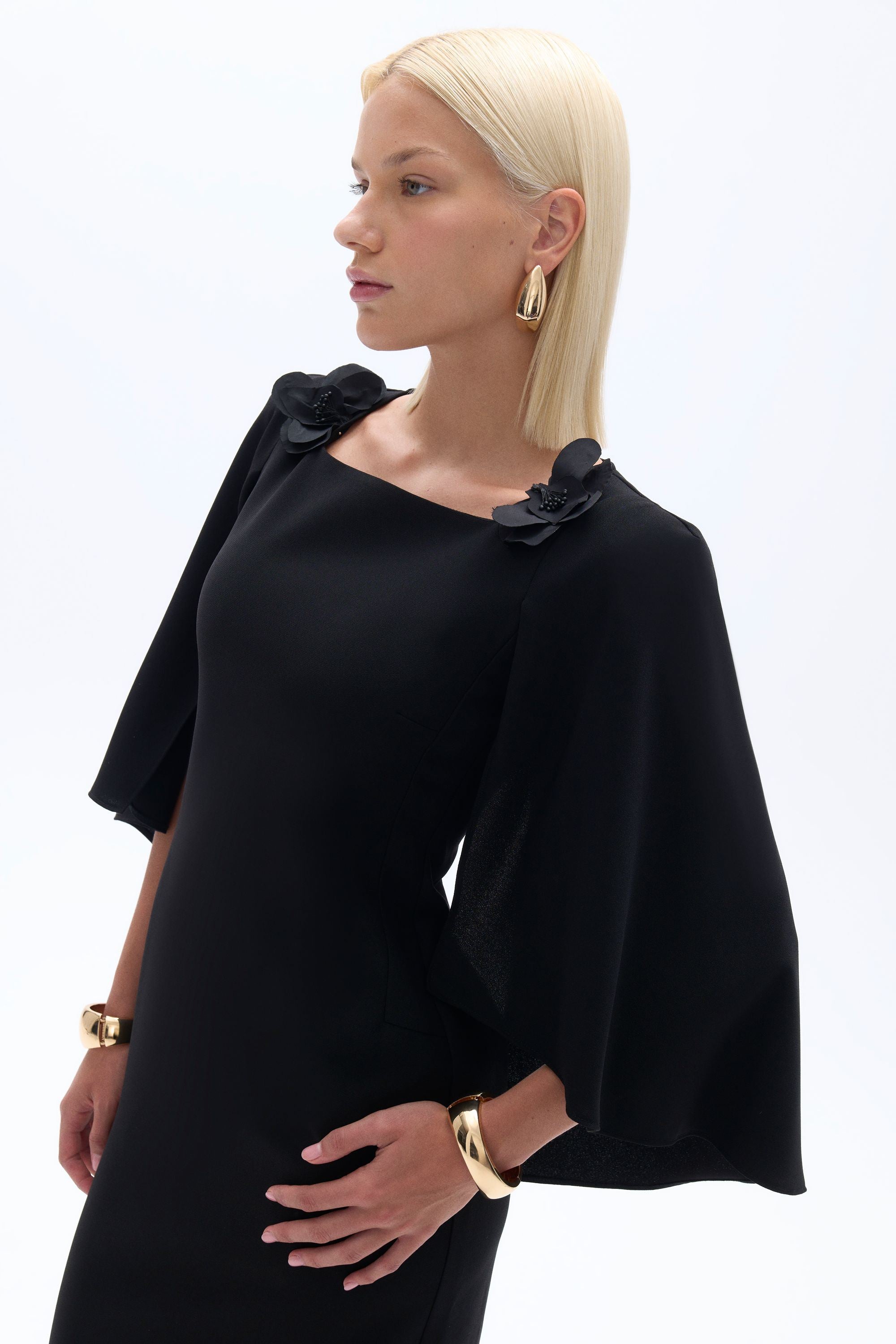 Cape Sleeve Maxi Dress (Final Sale)