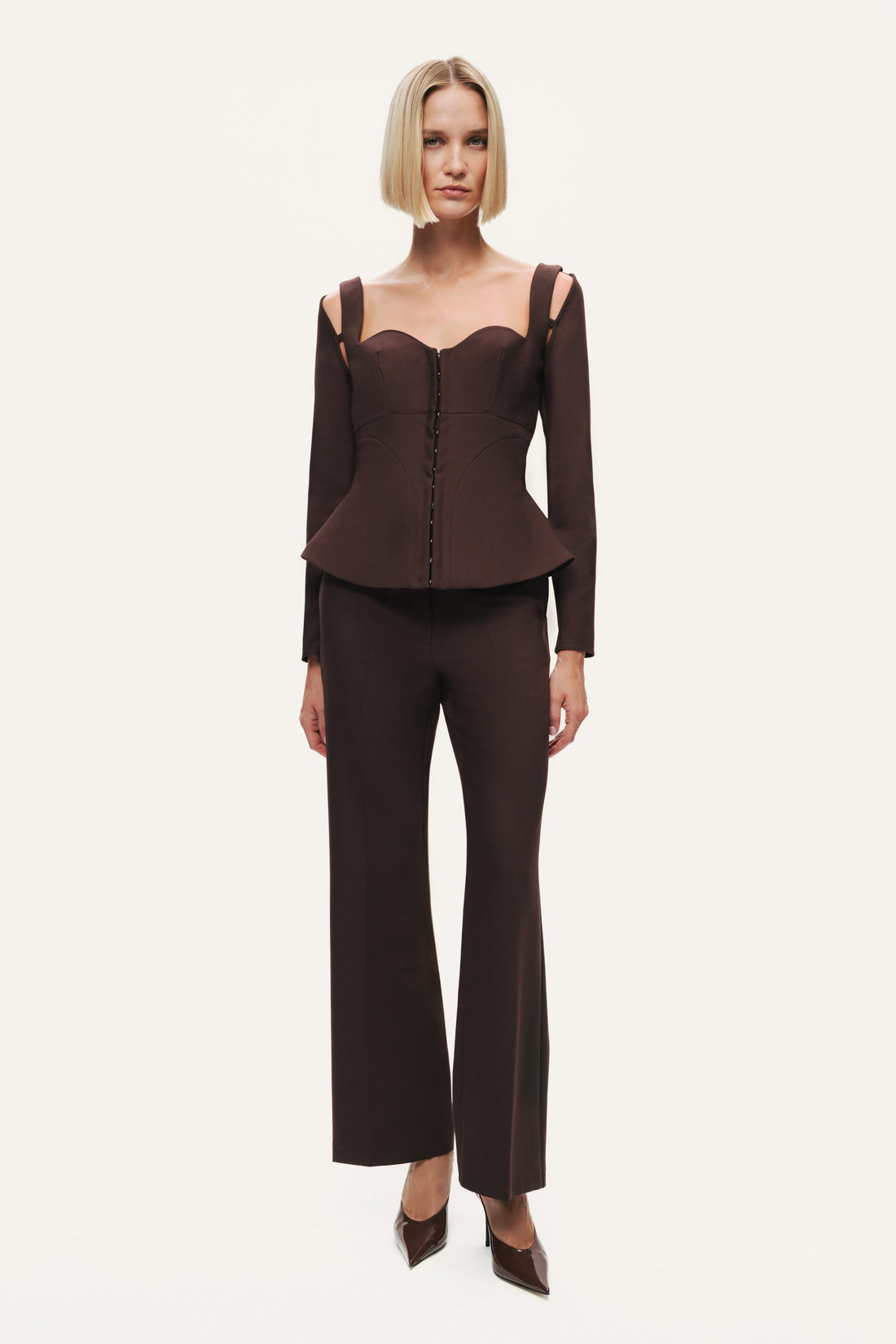 Classic Mid-Rise Tailored Pants