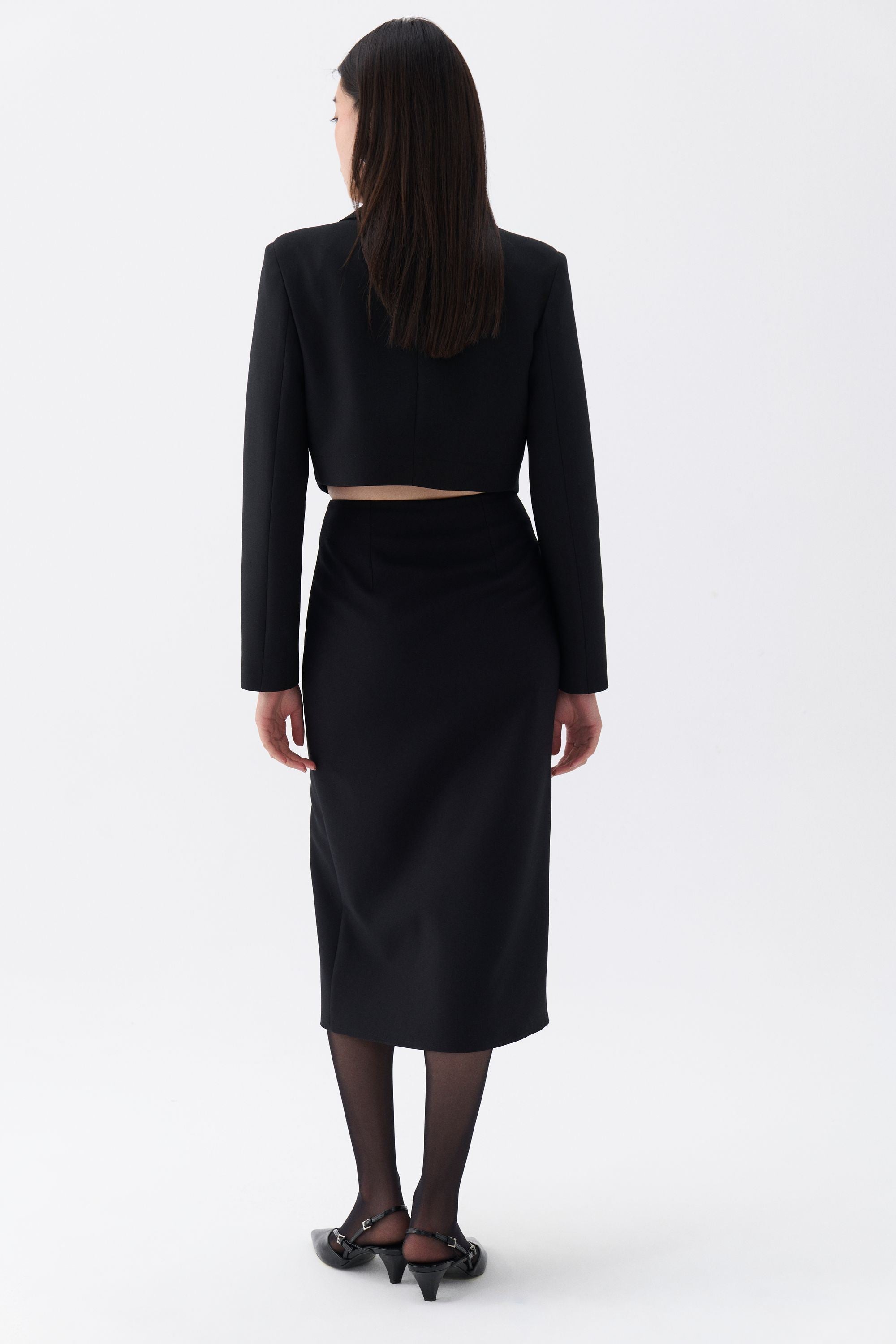 Pencil Skirt with Zipper Design (Final Sale)