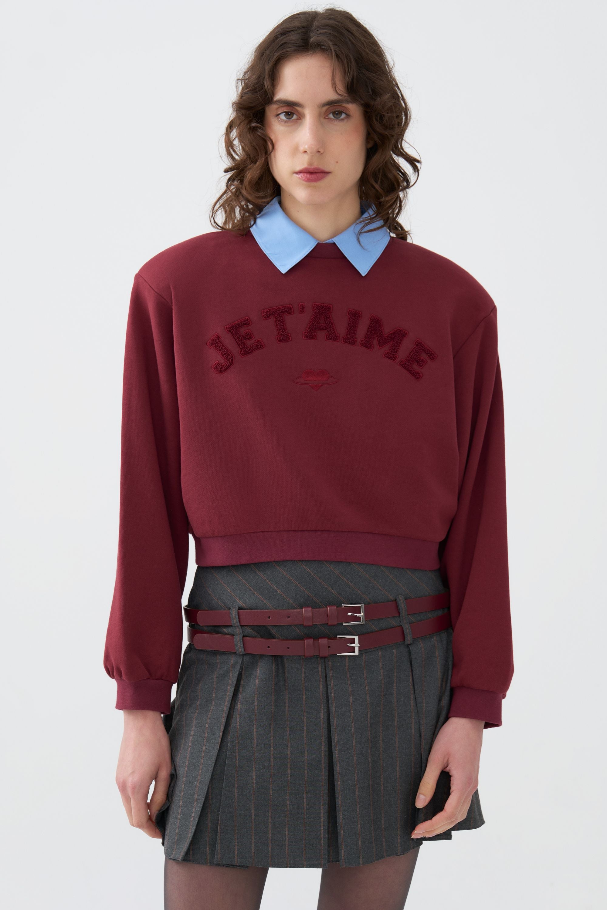 Double Belted Pleated Mini Skirt (Final Sale)
