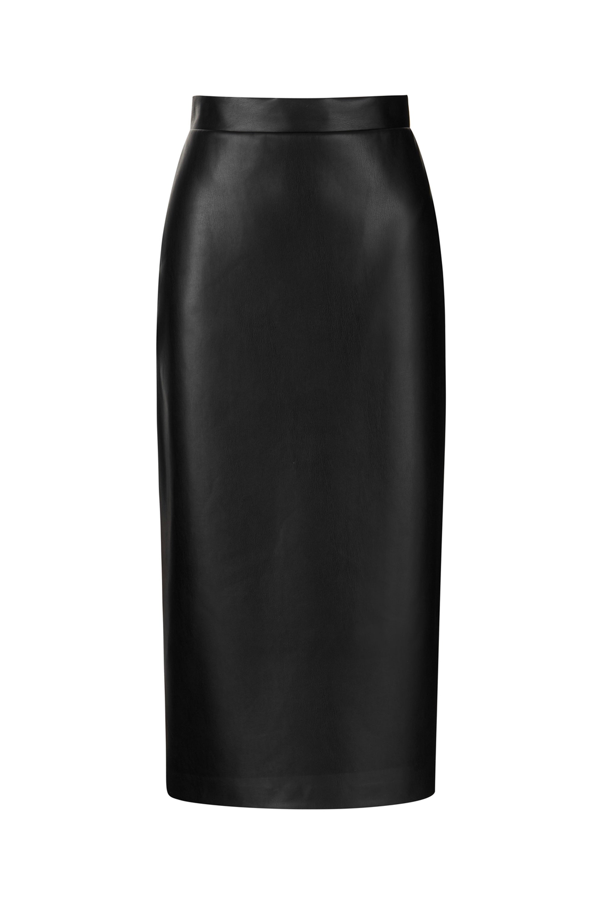 High Waist Faux Leather Skirt (Final Sale)
