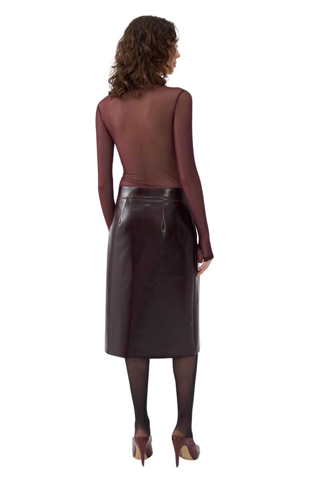 Faux Leather Pencil Skirt (Final Sale)