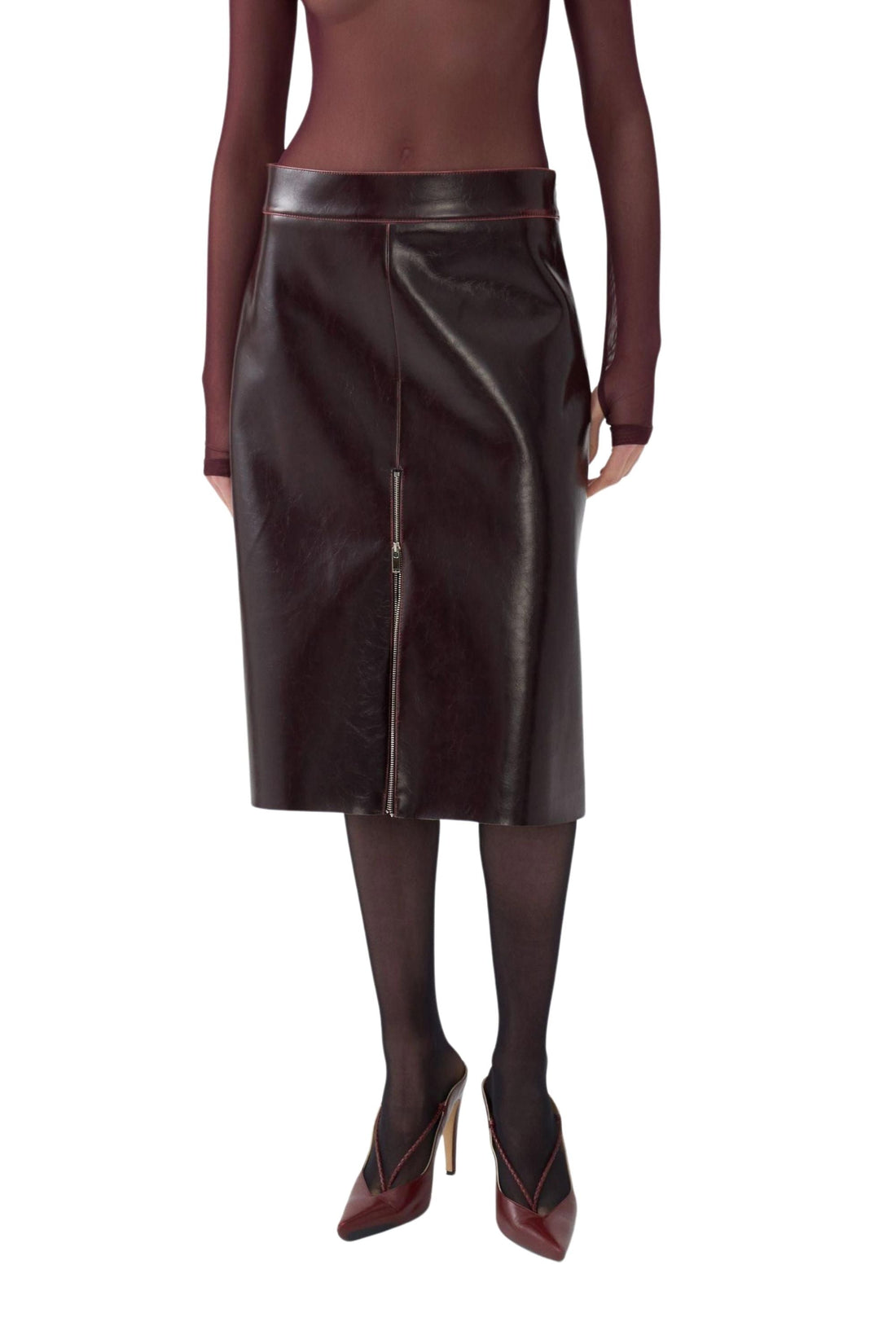 Faux Leather Pencil Skirt (Final Sale)