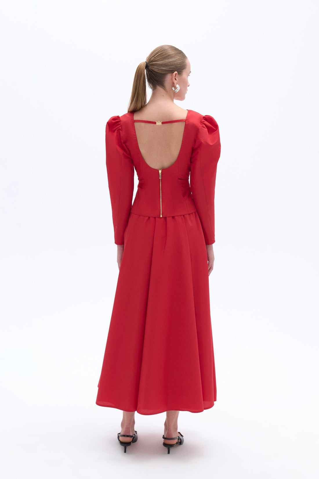 High Waist Taffeta Skirt (Final Sale)