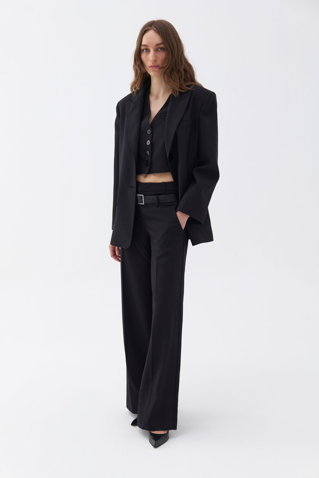 Padded Shoulder Blazer Jacket (Final Sale)