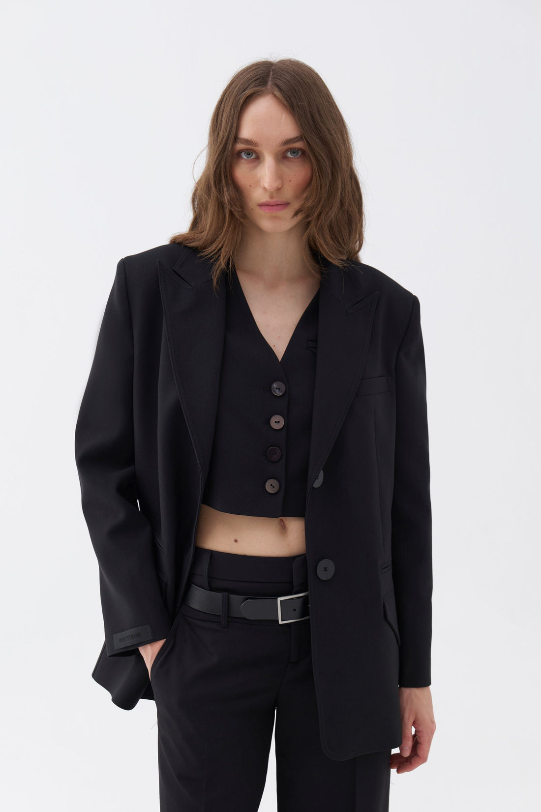 Padded Shoulder Blazer Jacket (Final Sale)