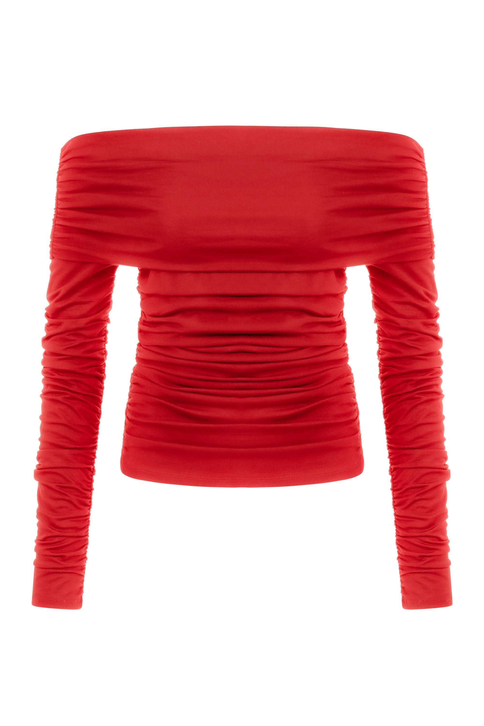 Off Shoulder Blouse with Ruffle Detail (Final Sale)