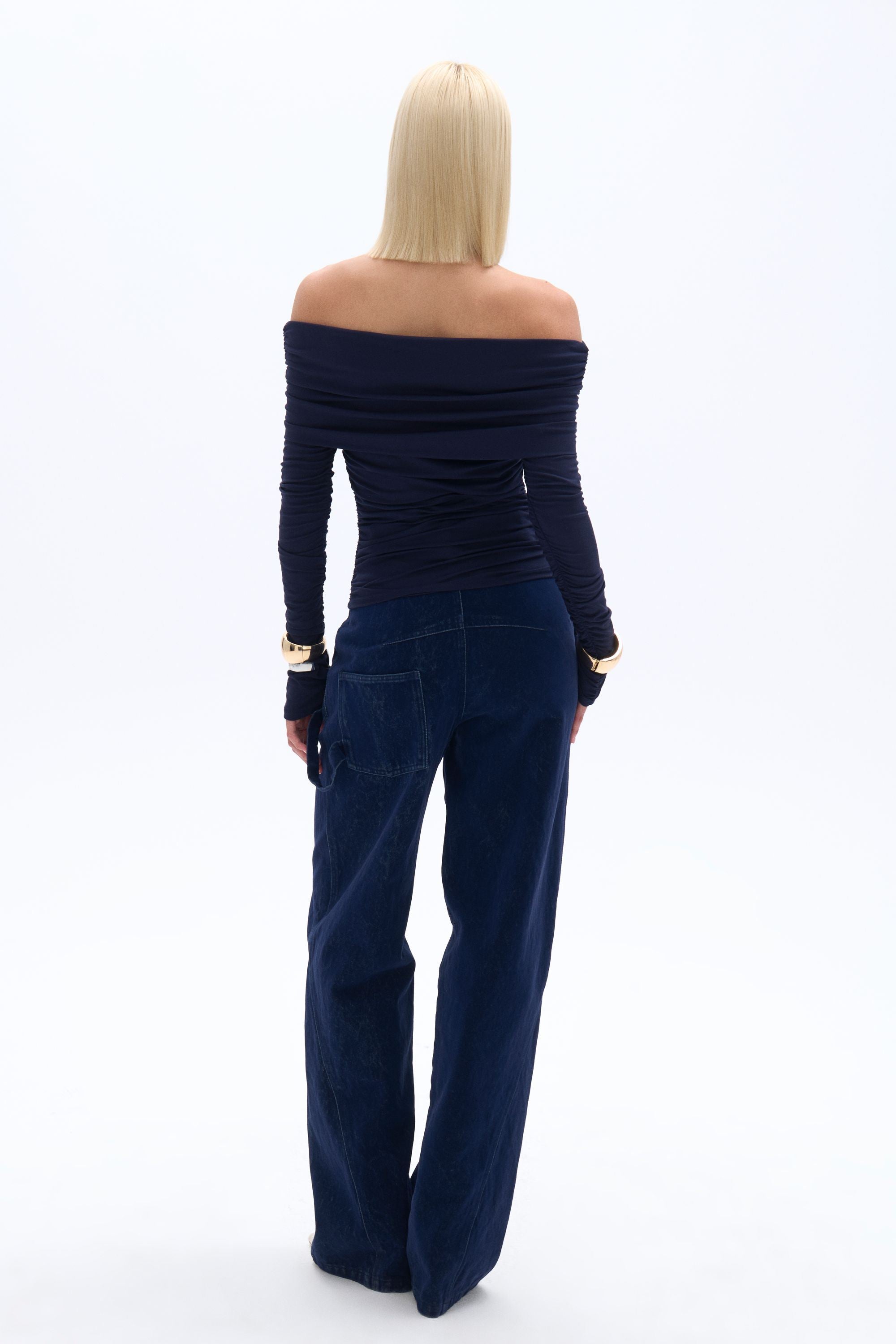 Off Shoulder Blouse with Ruffle Detail (Final Sale)