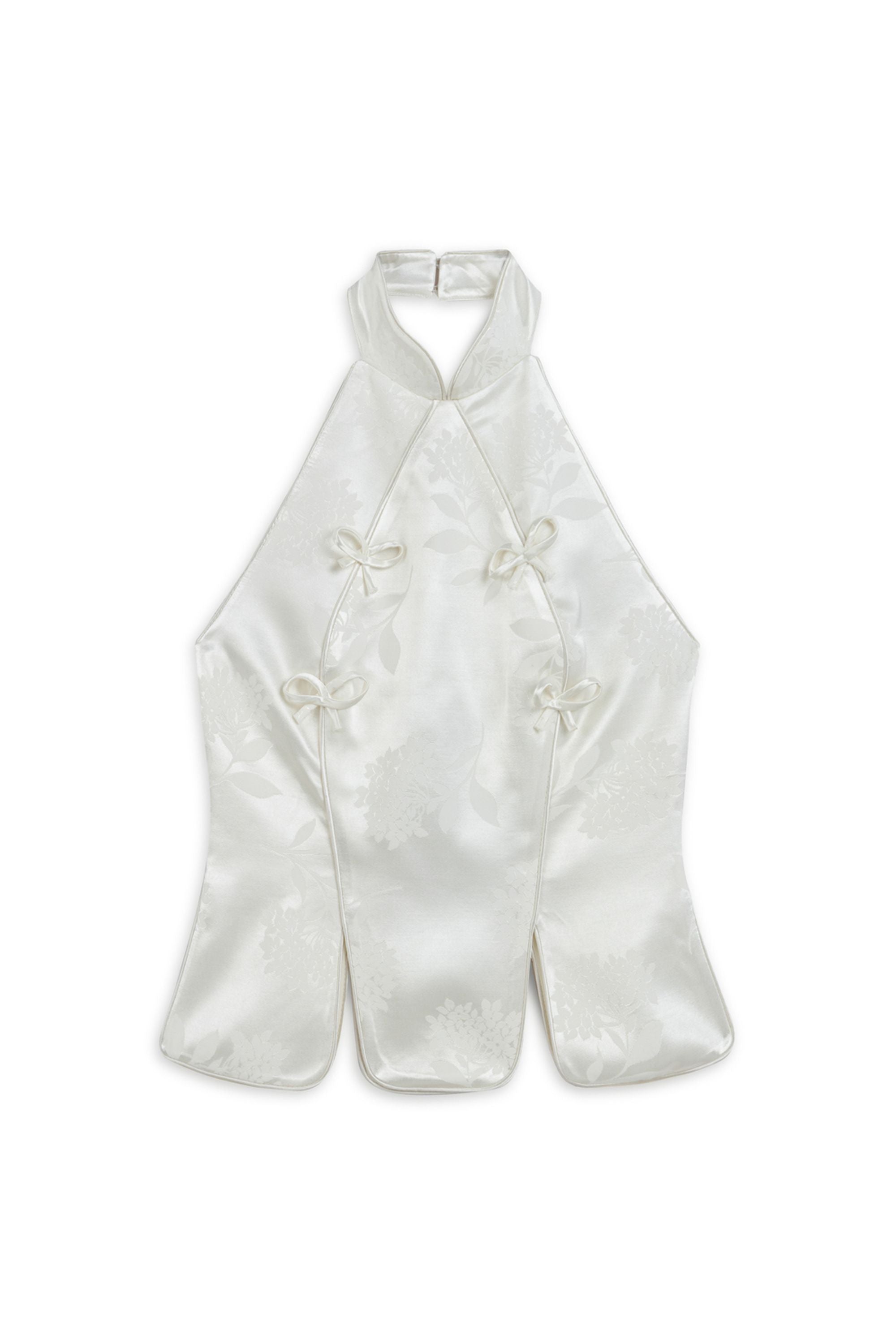 Ecru Blouse with Bow Detail