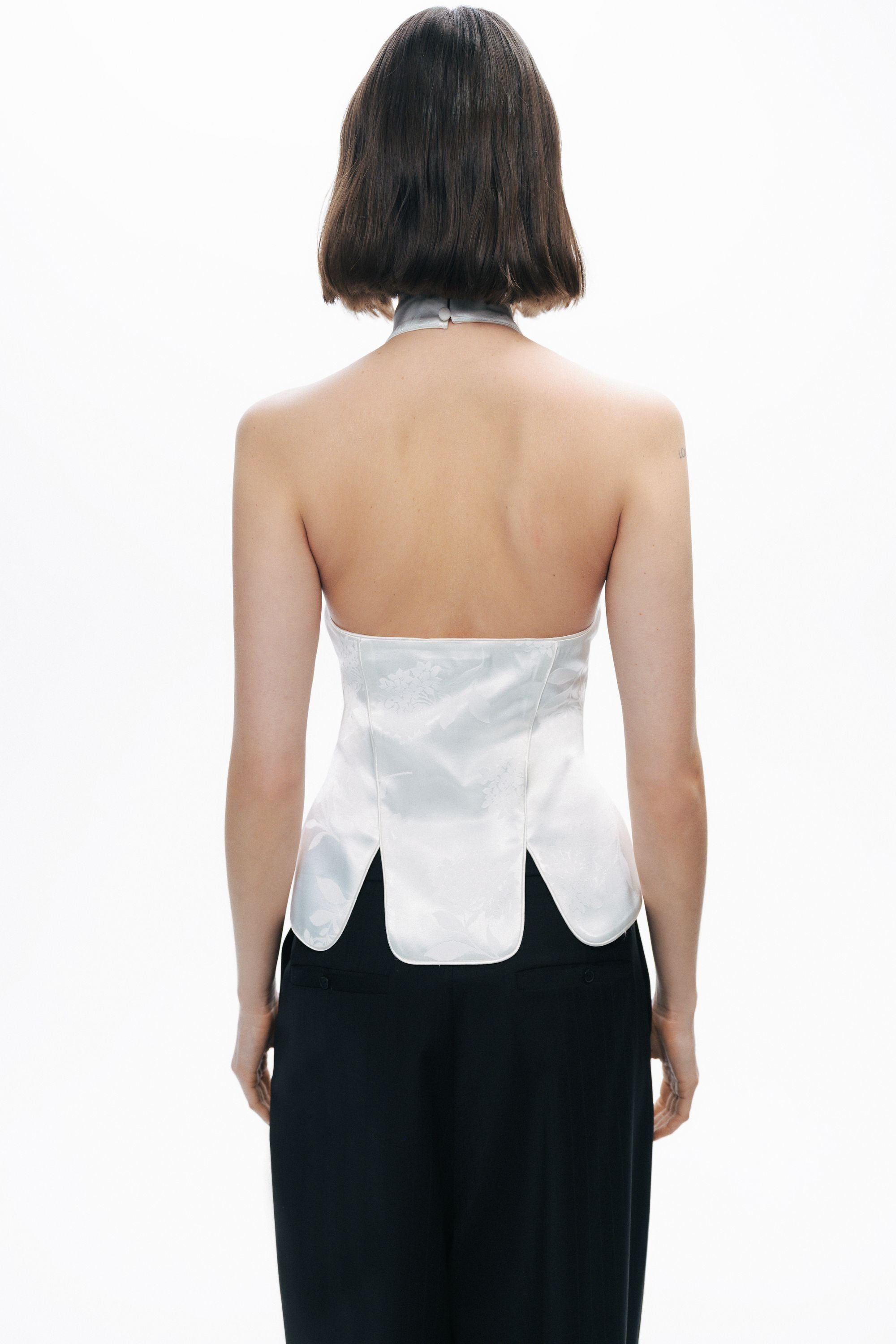 Ecru Blouse with Bow Detail