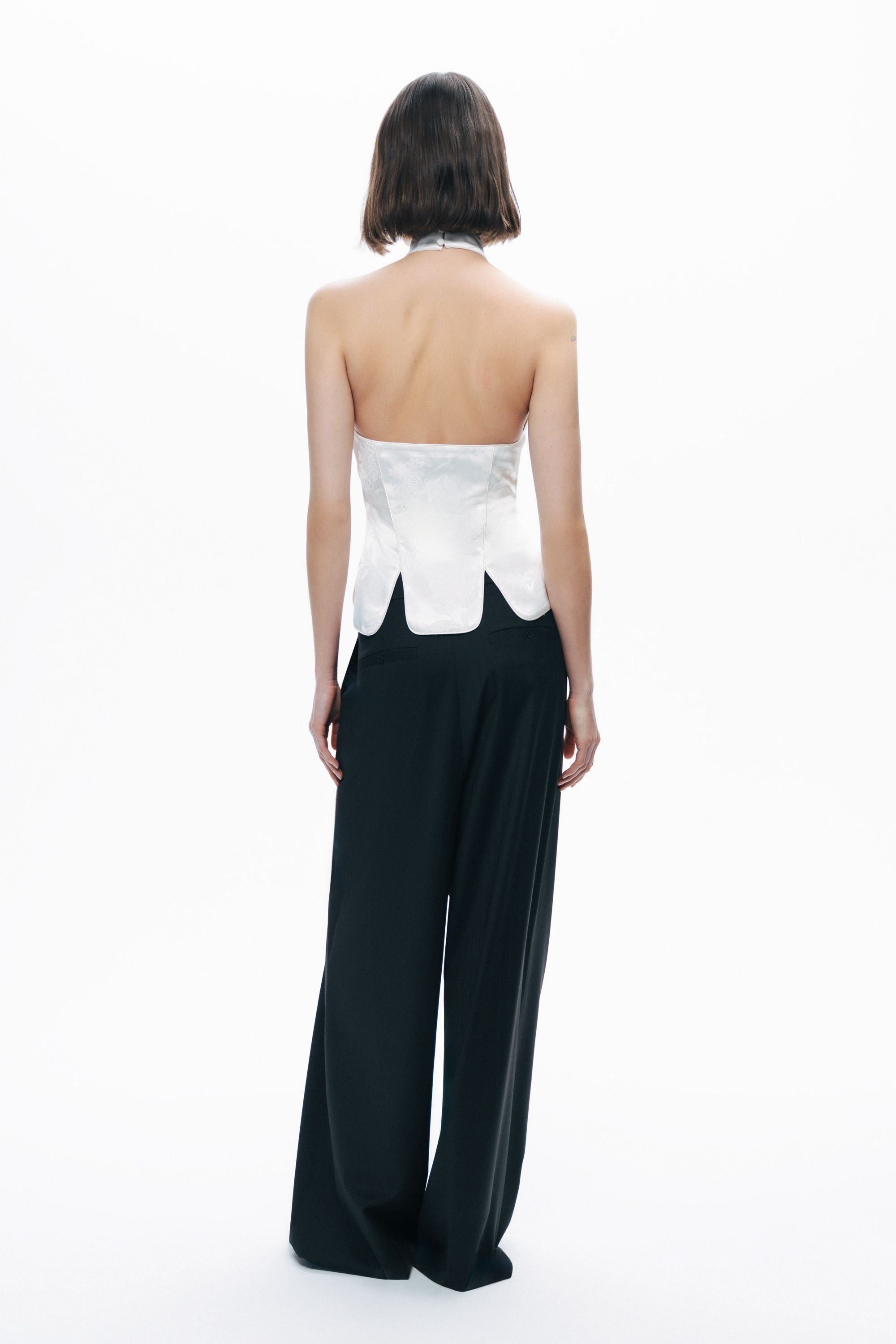 Ecru Blouse with Bow Detail